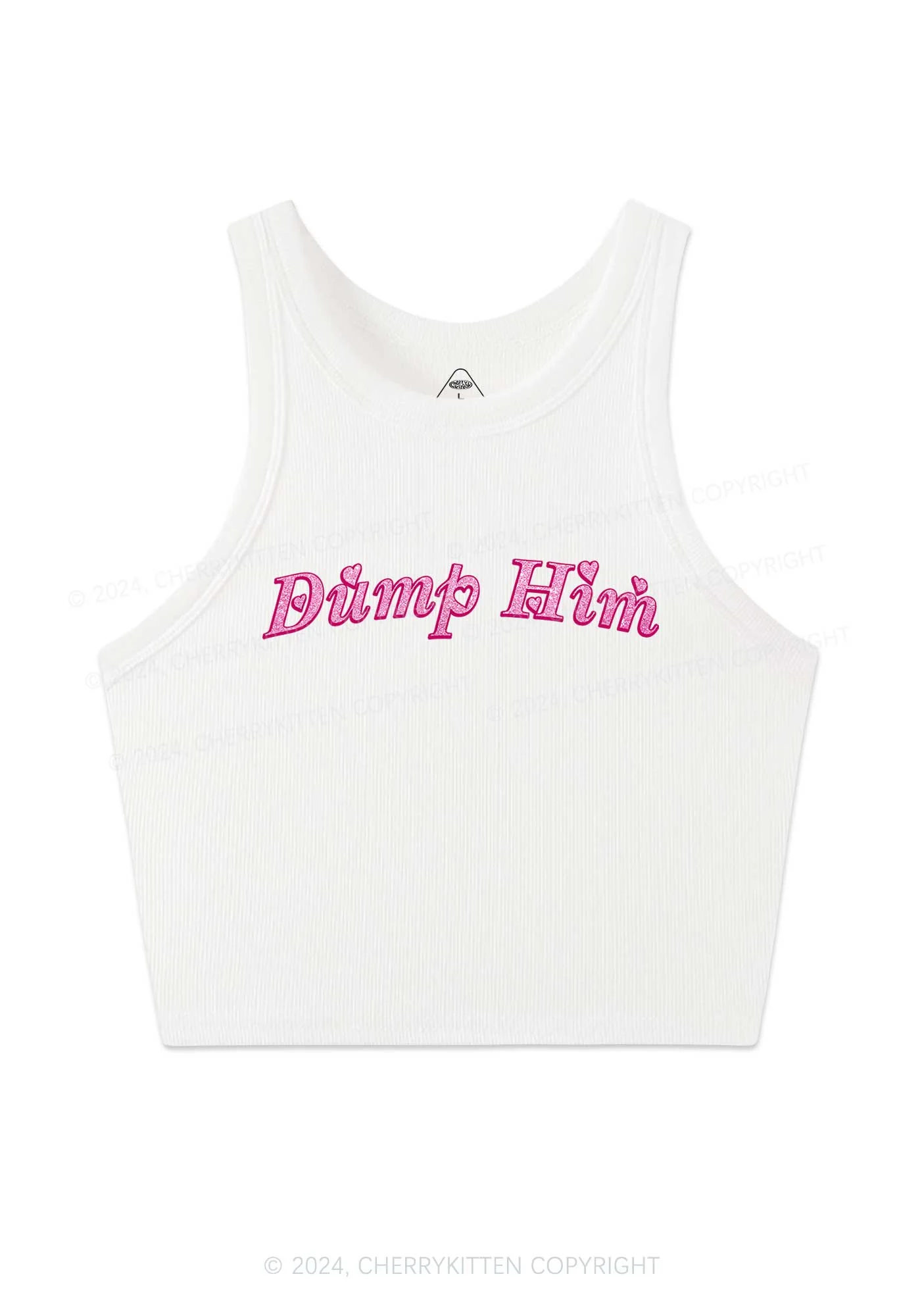 Dump Him Y2K Valentine's Day Crop Tank Top Cherrykitten - Image 4