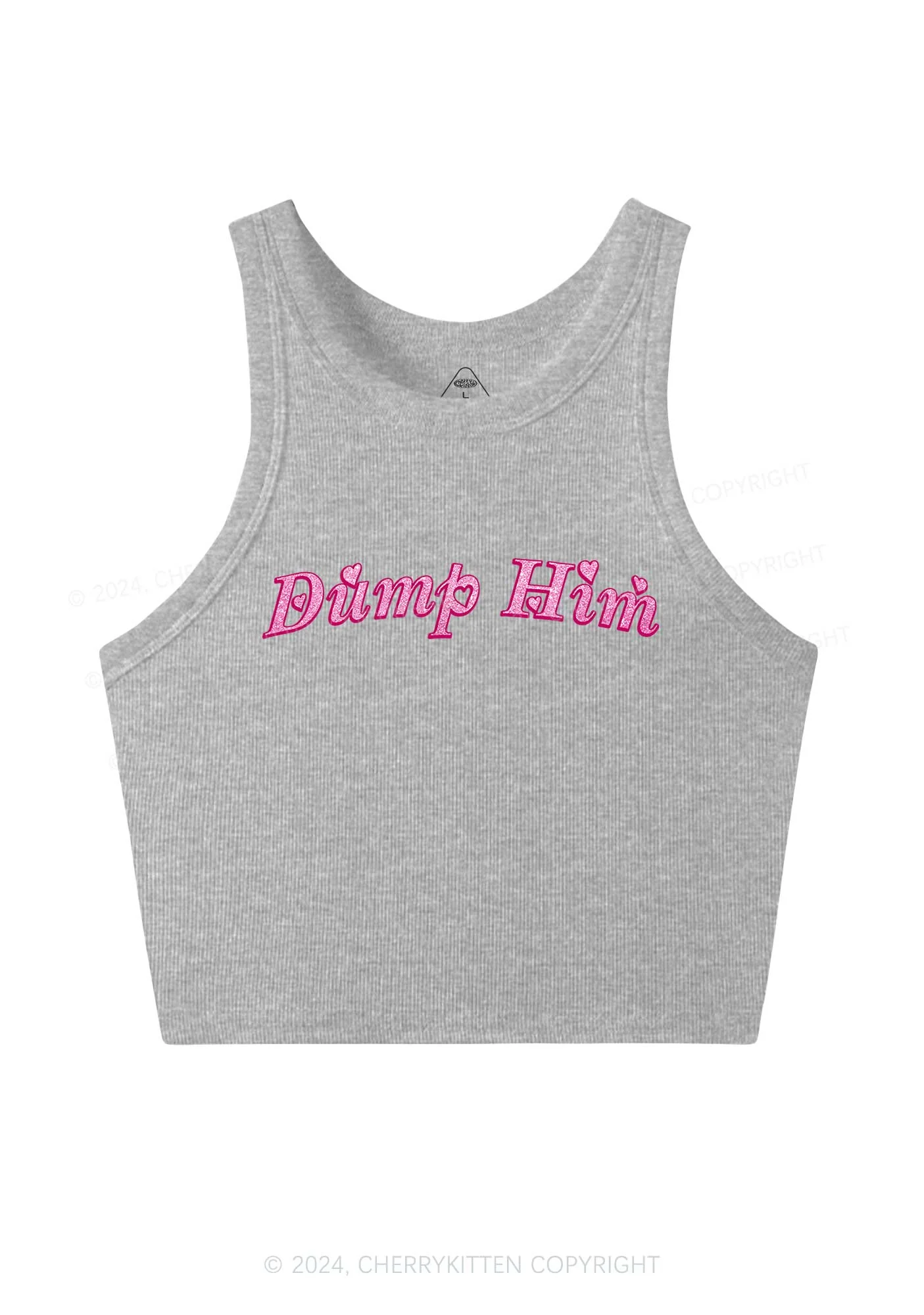 Dump Him Y2K Valentine's Day Crop Tank Top Cherrykitten - Image 5