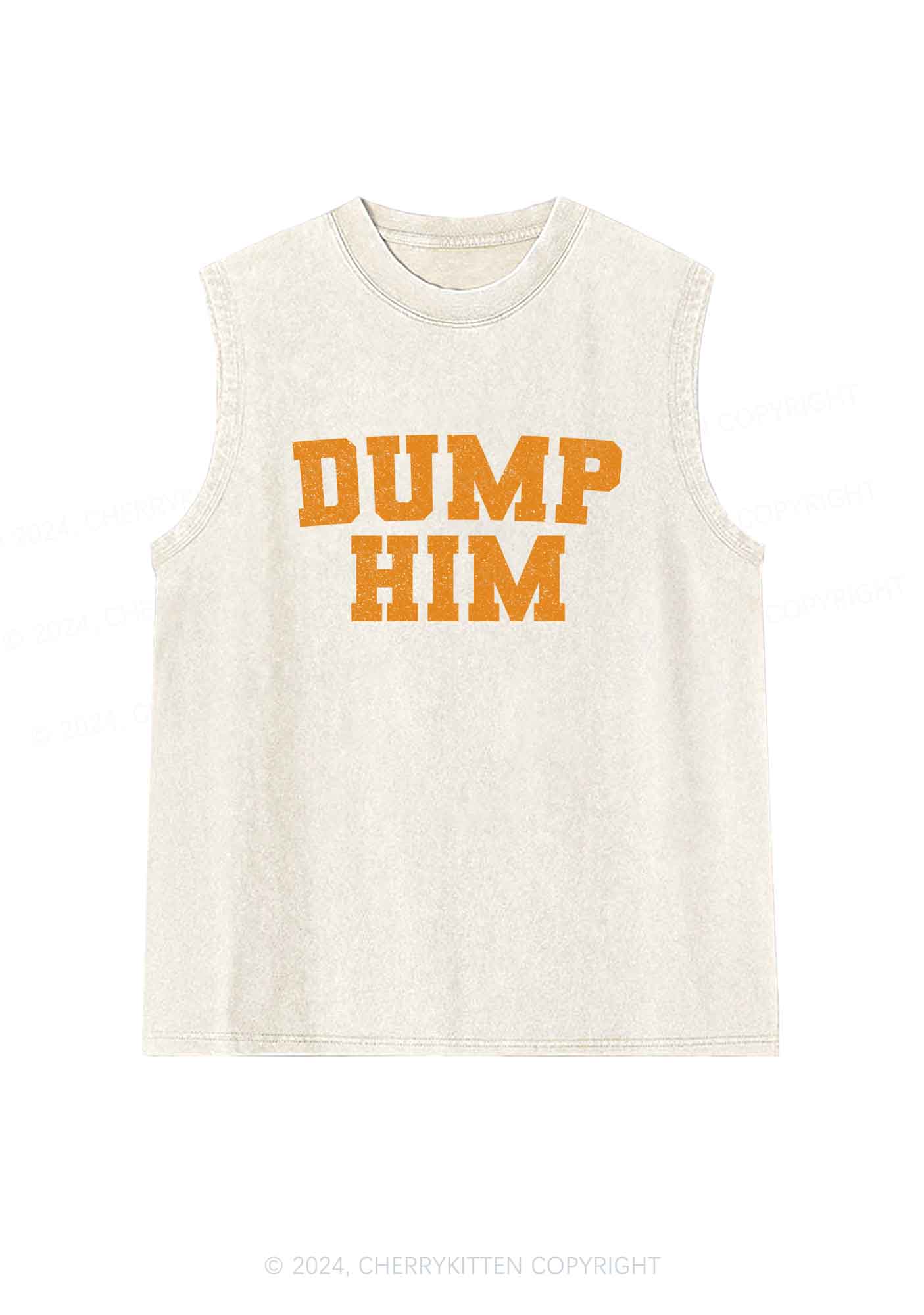 Dump Him Y2K Washed Tank Cherrykitten - Image 3