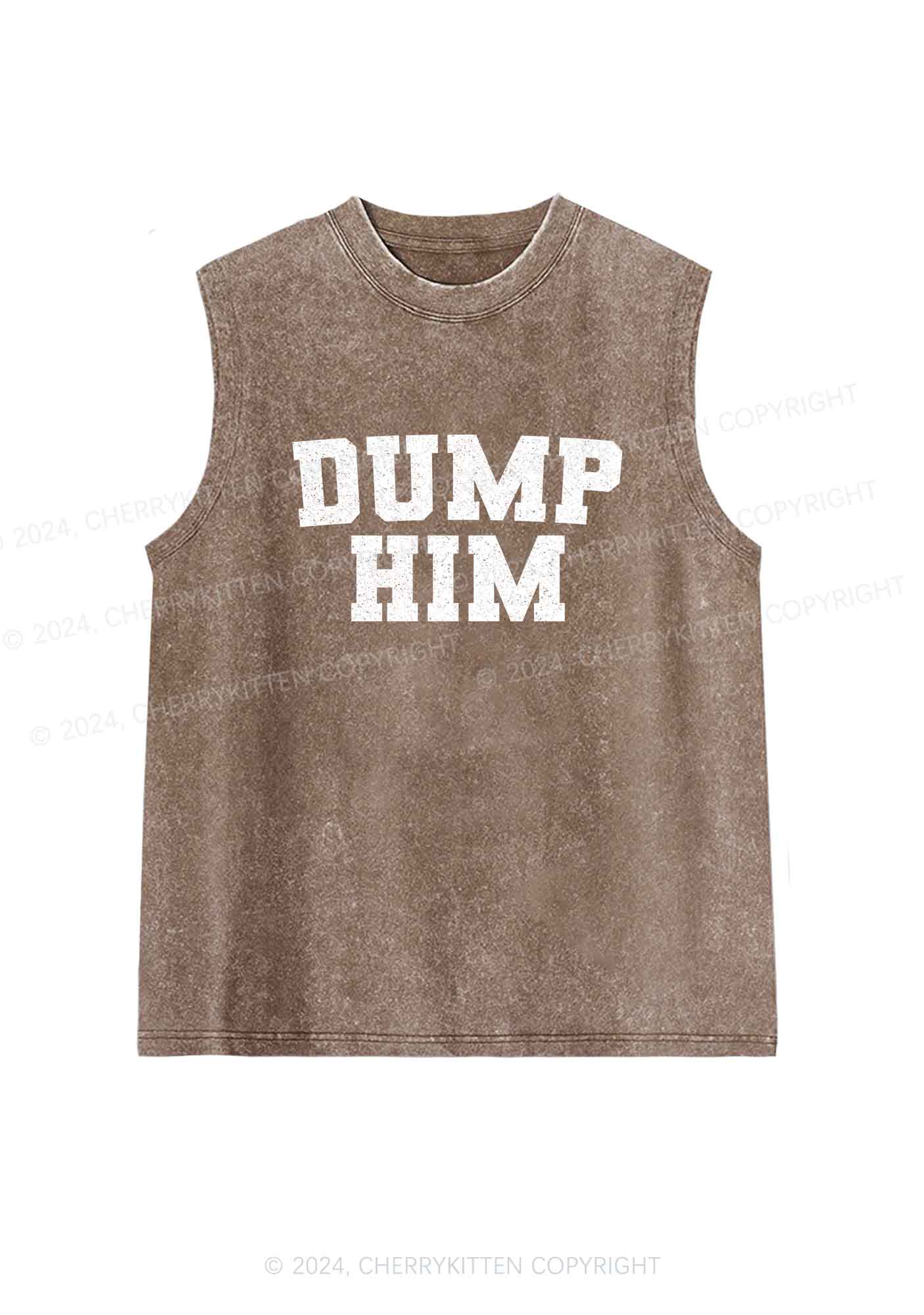 Dump Him Y2K Washed Tank Cherrykitten - Image 6