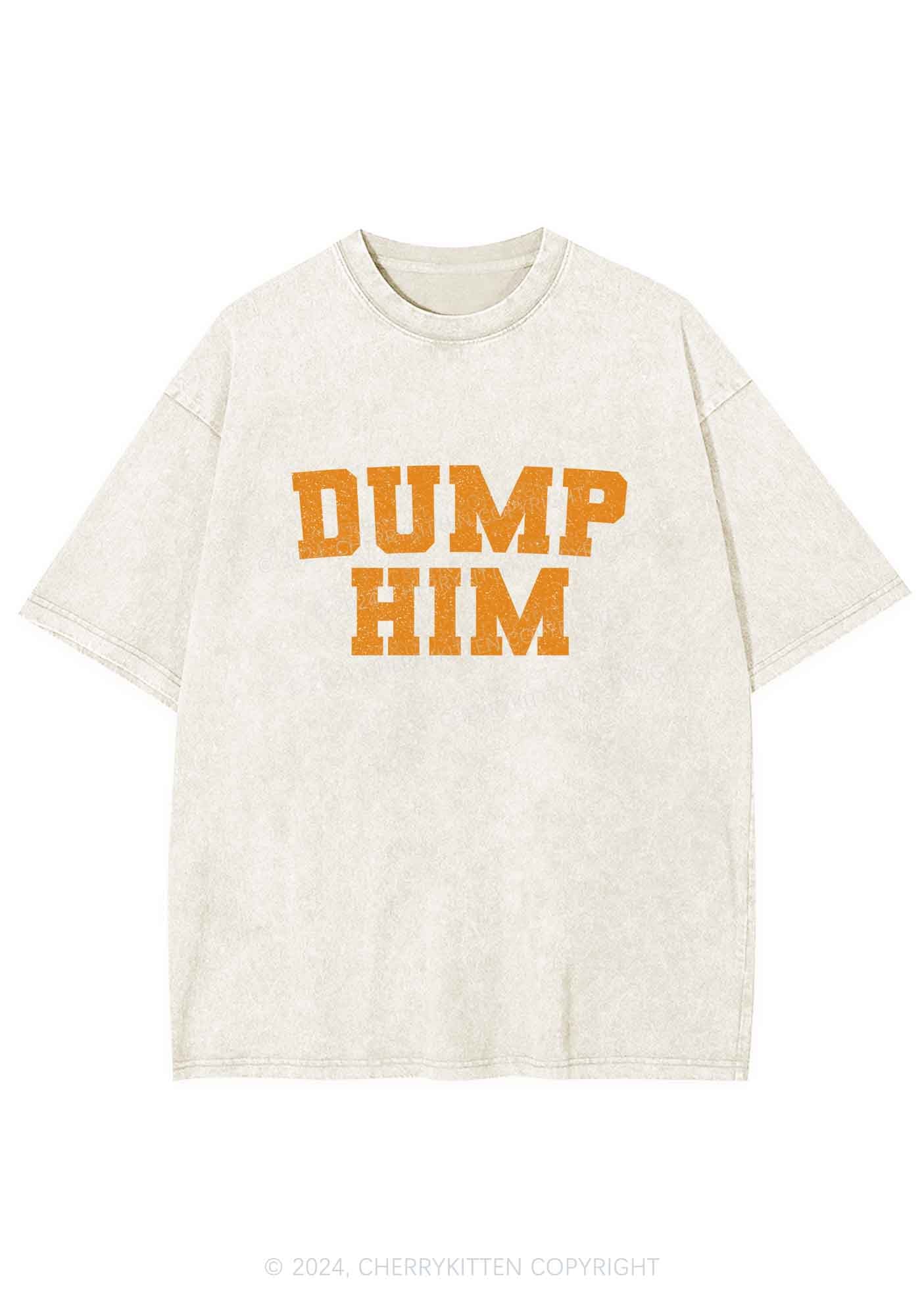 Dump Him Y2K Washed Tee Cherrykitten - Image 3