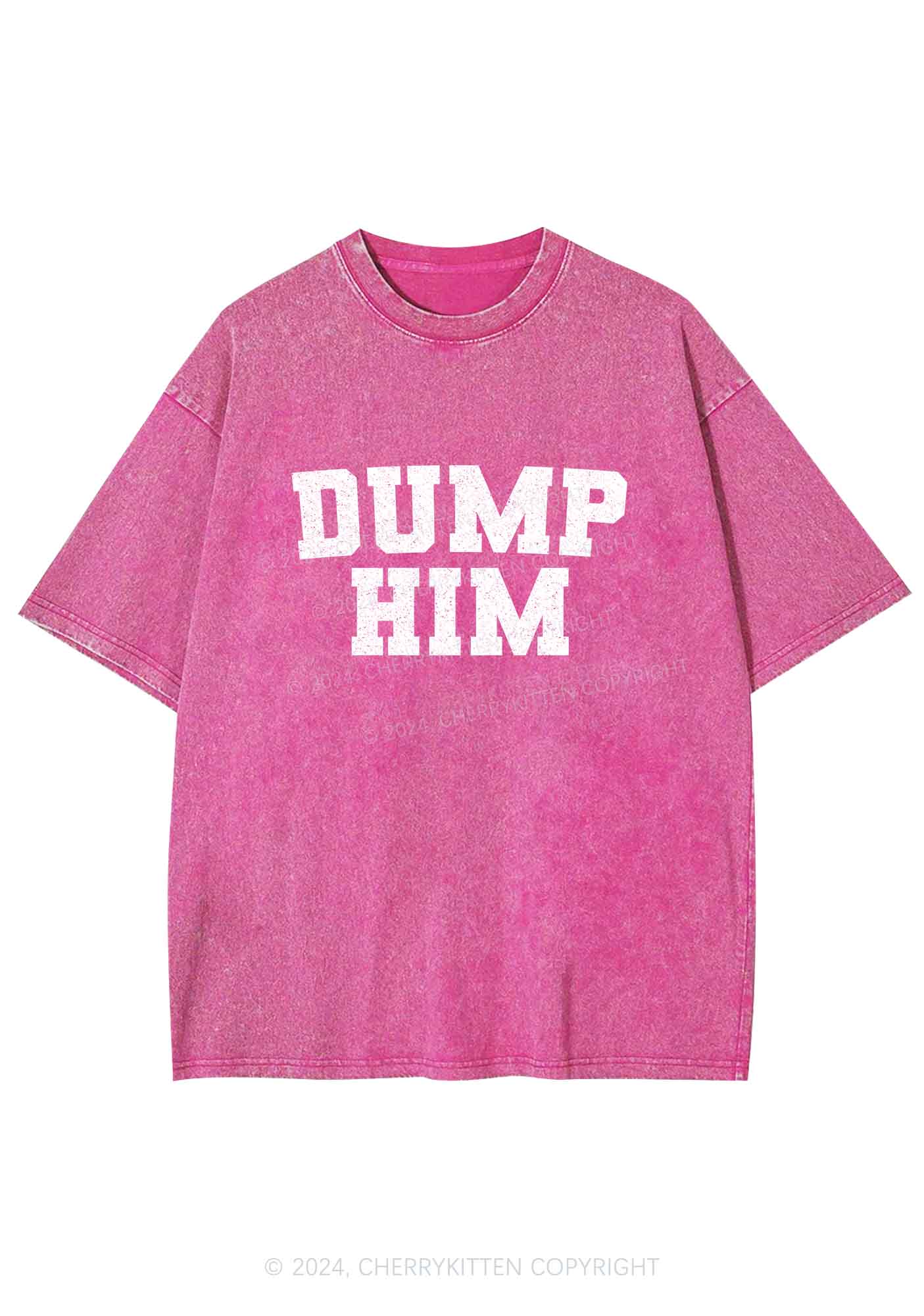 Dump Him Y2K Washed Tee Cherrykitten - Image 4