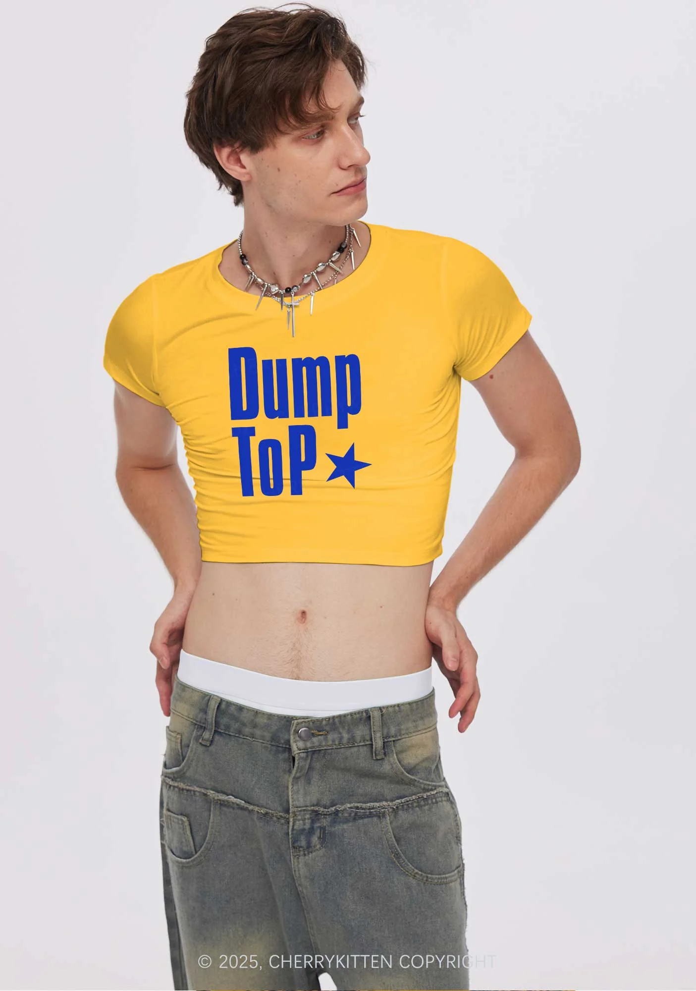 Dump Top Pride Y2K Baby Tee Cherrykitten - Image 2