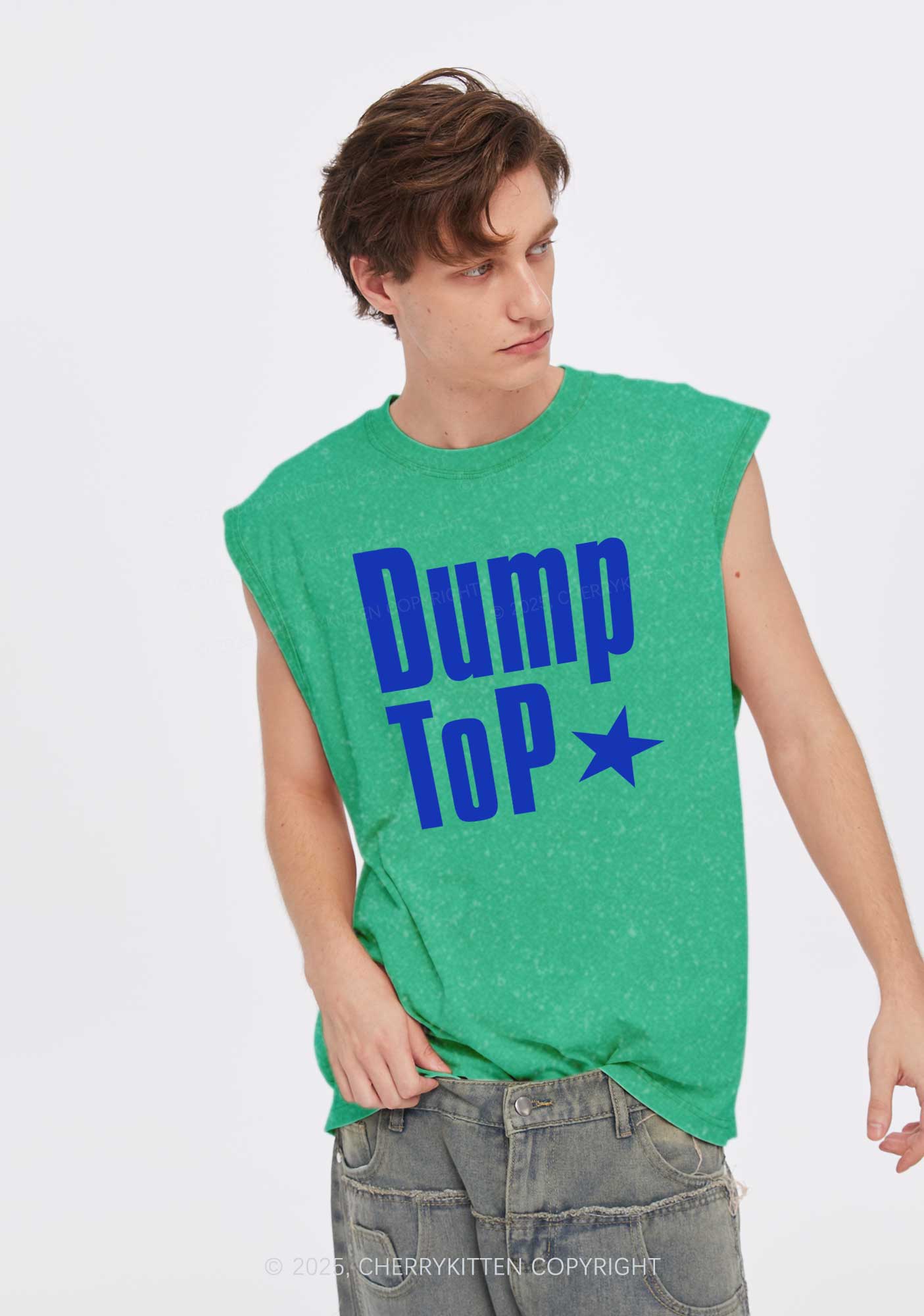 Dump Top Pride Y2K Washed Muscle Tank Cherrykitten - Image 2