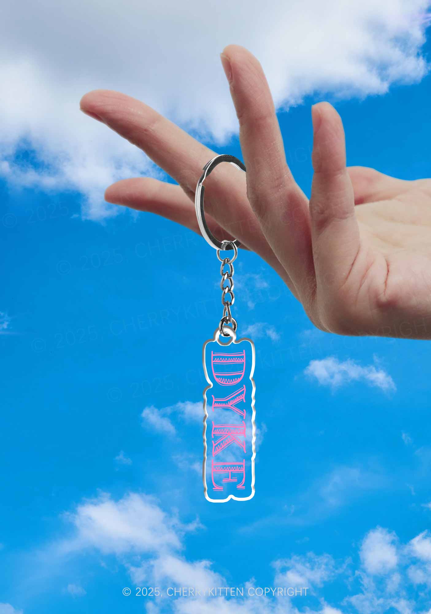 DYKE Pride 1Pc Y2K Keychain Cherrykitten - Image 3