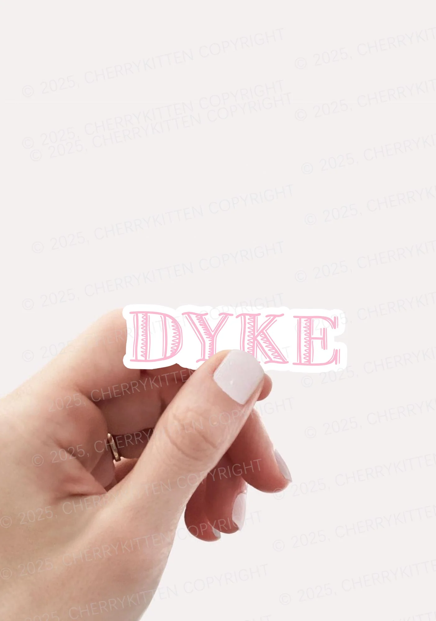 DYKE Pride 1Pc Y2K Sticker Cherrykitten - Image 2