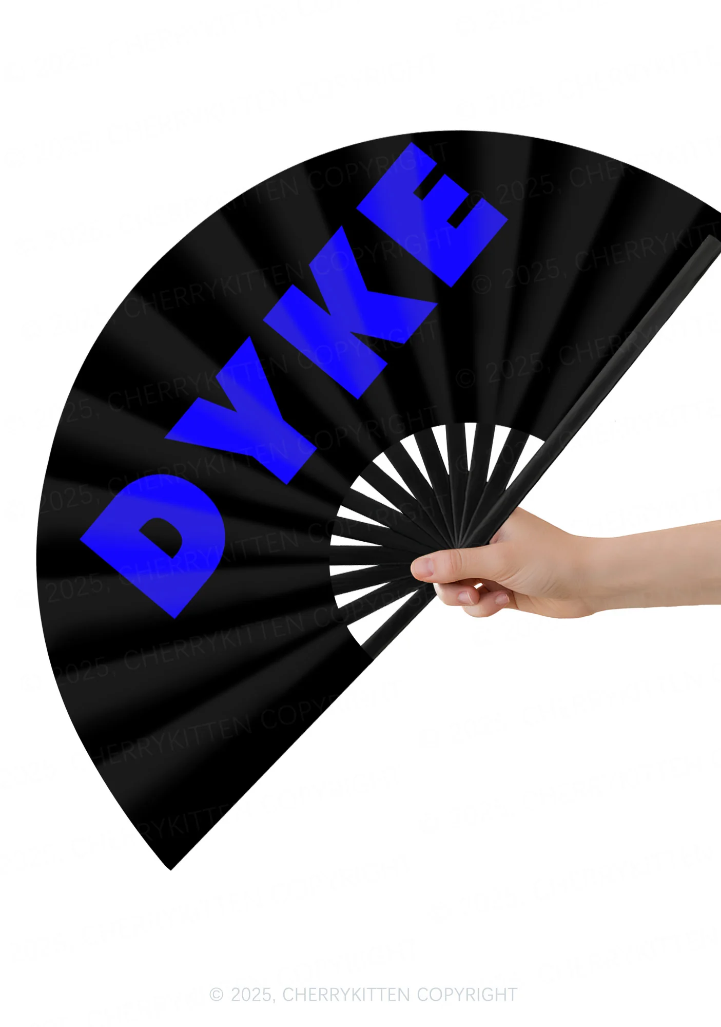 Dyke Pride Y2K Rave Hand Fan Cherrykitten - Image 2