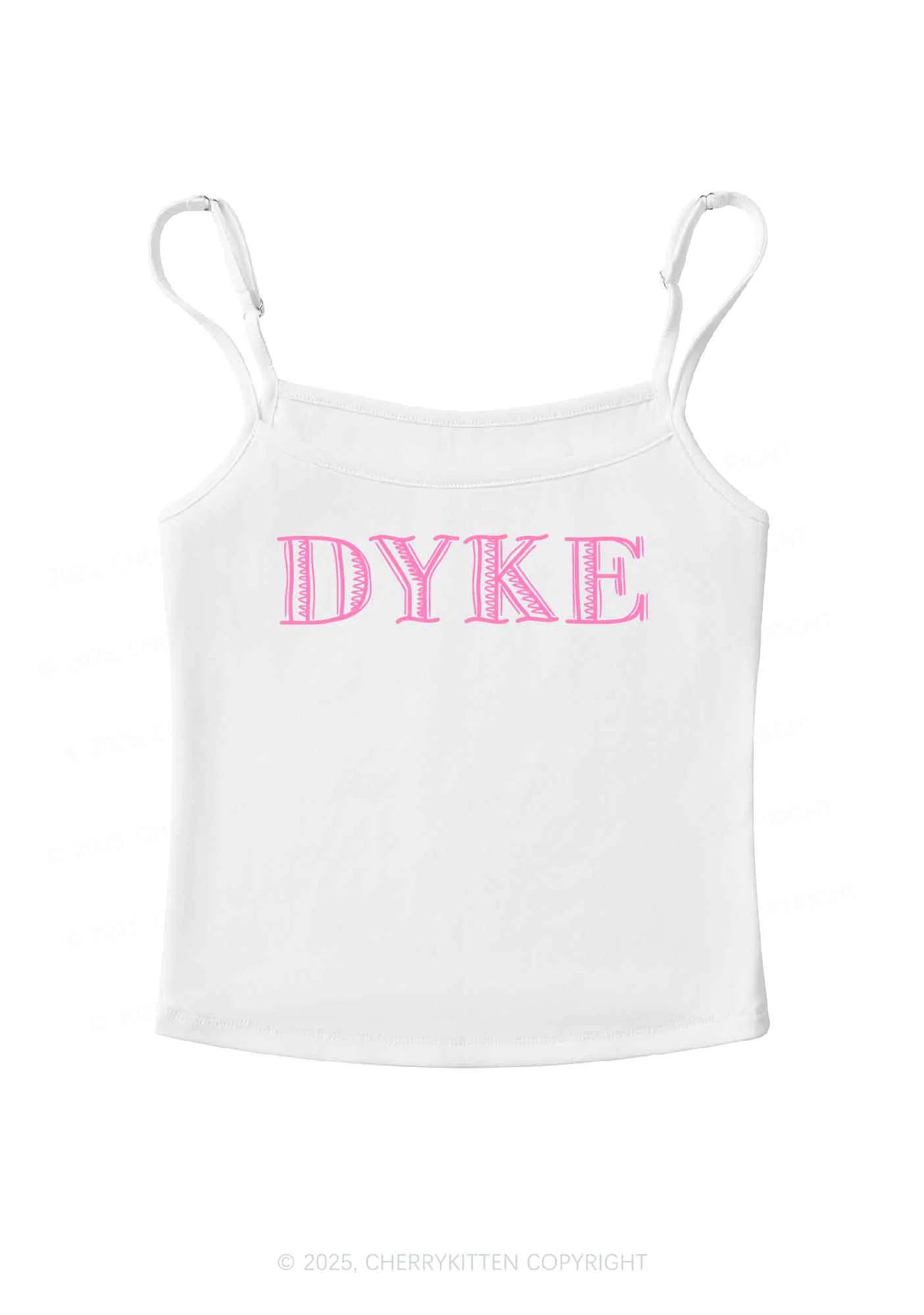 DYKE Pride Y2K Spaghetti Strap Cami Cherrykitten - Image 3