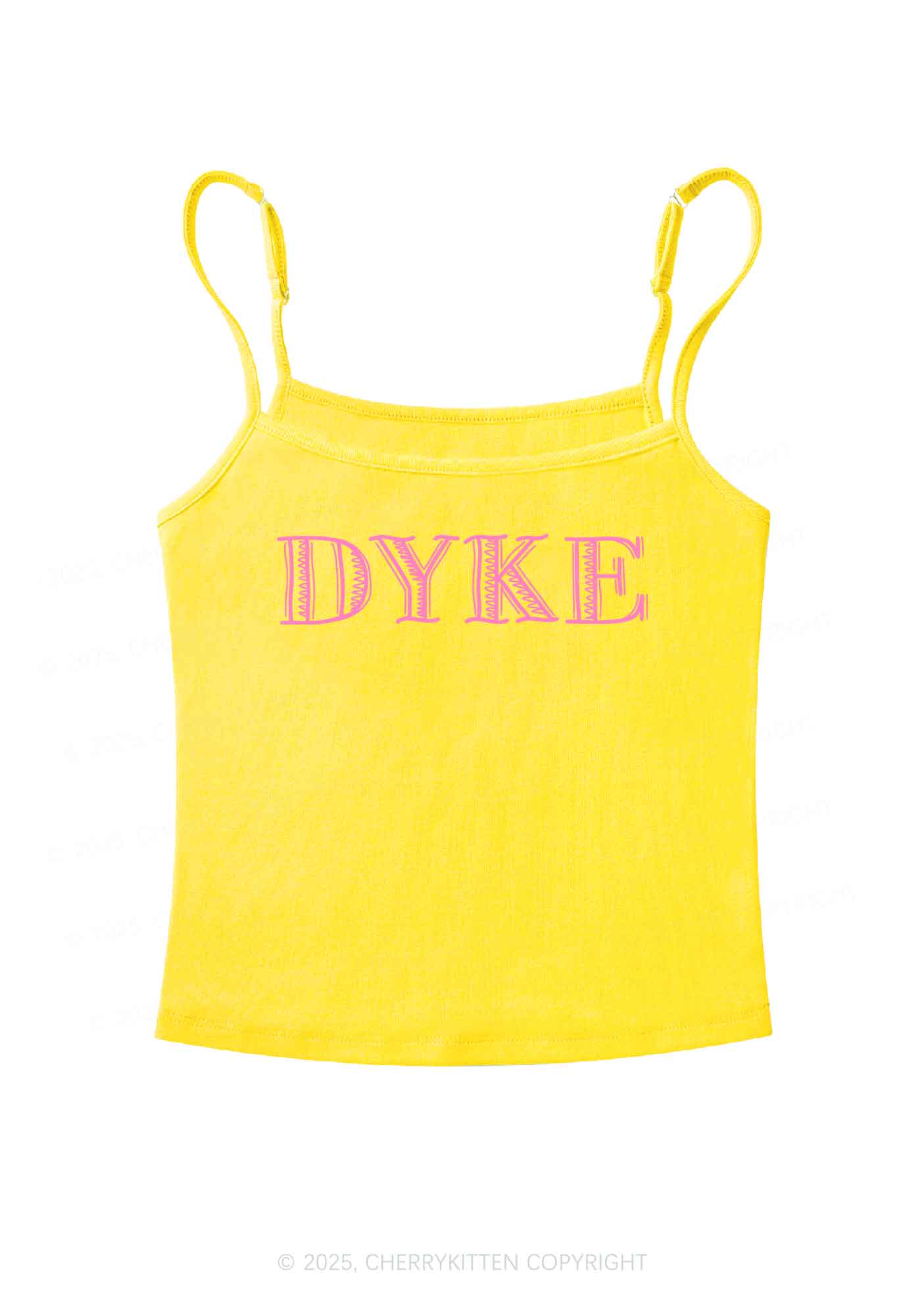 DYKE Pride Y2K Spaghetti Strap Cami Cherrykitten - Image 7