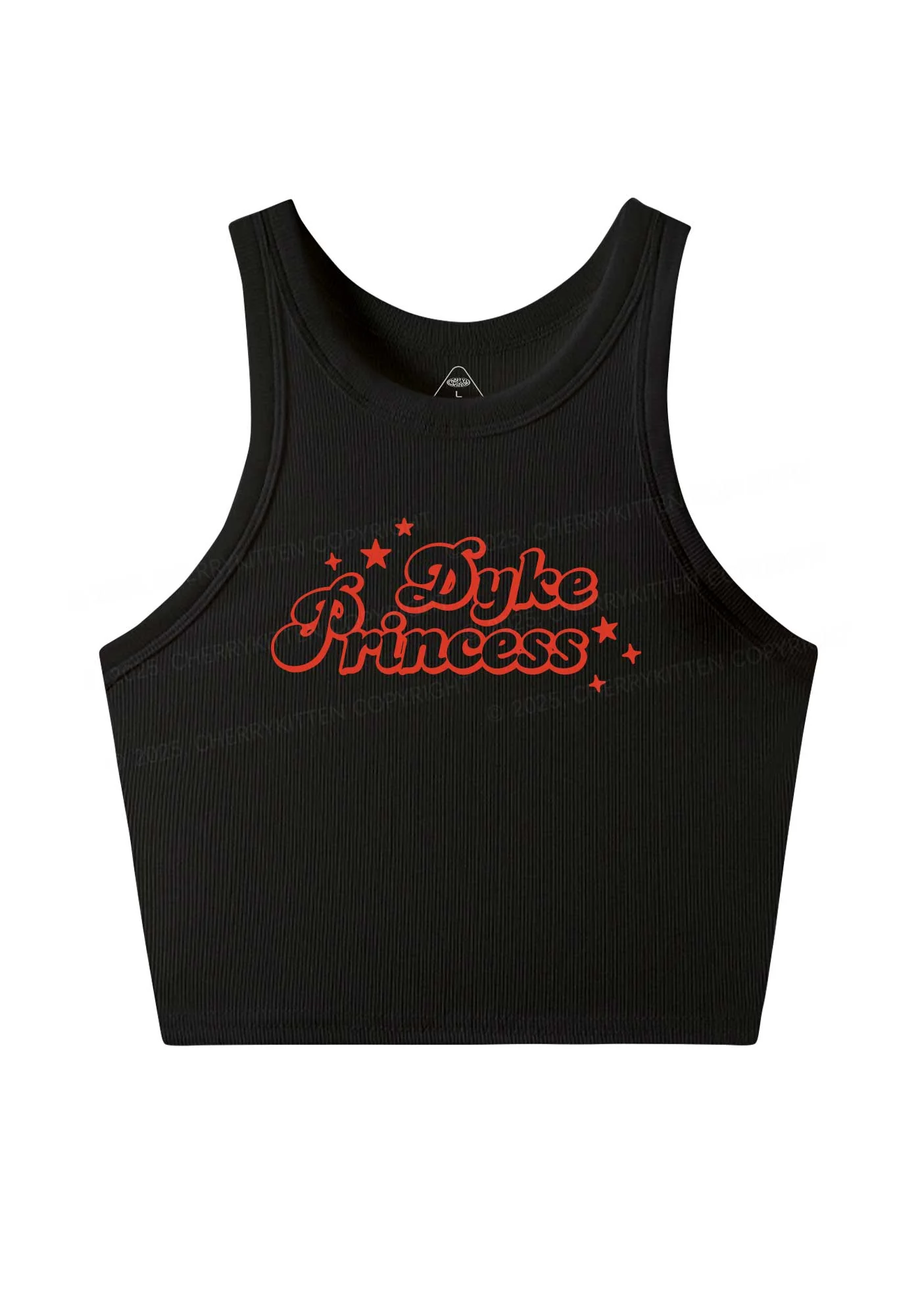 Dyke Princess Pride Y2K Crop Tank Top Cherrykitten - Image 3