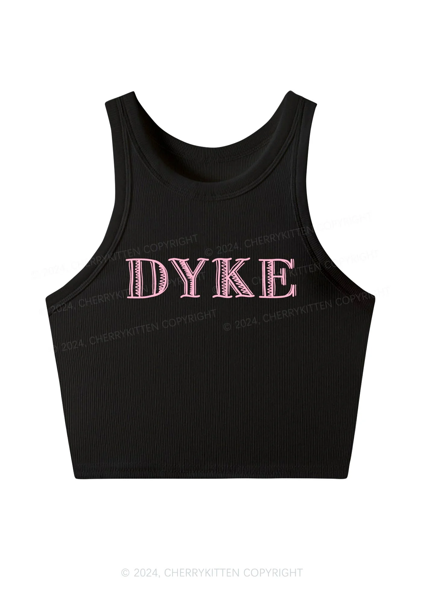 DYKE Y2K Crop Tank Top Cherrykitten - Image 3