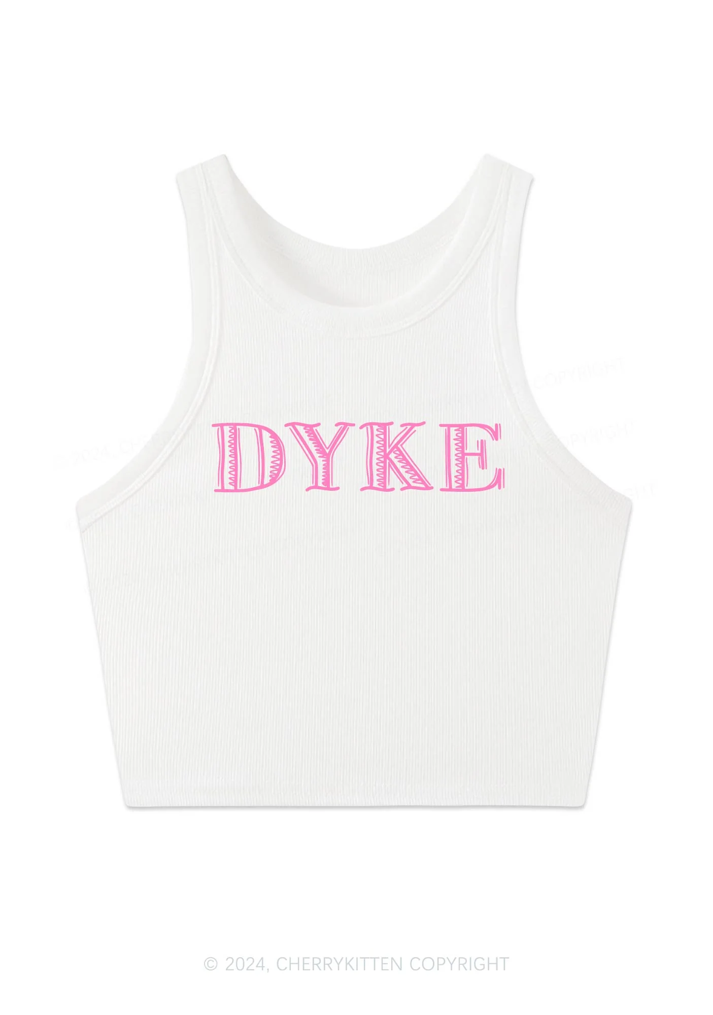DYKE Y2K Crop Tank Top Cherrykitten - Image 4