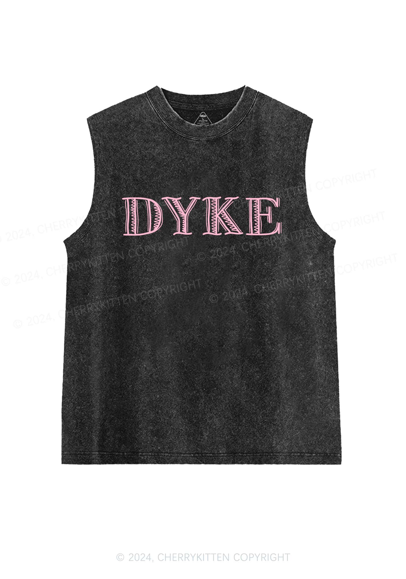 DYKE Y2K Washed Tank Cherrykitten - Image 3