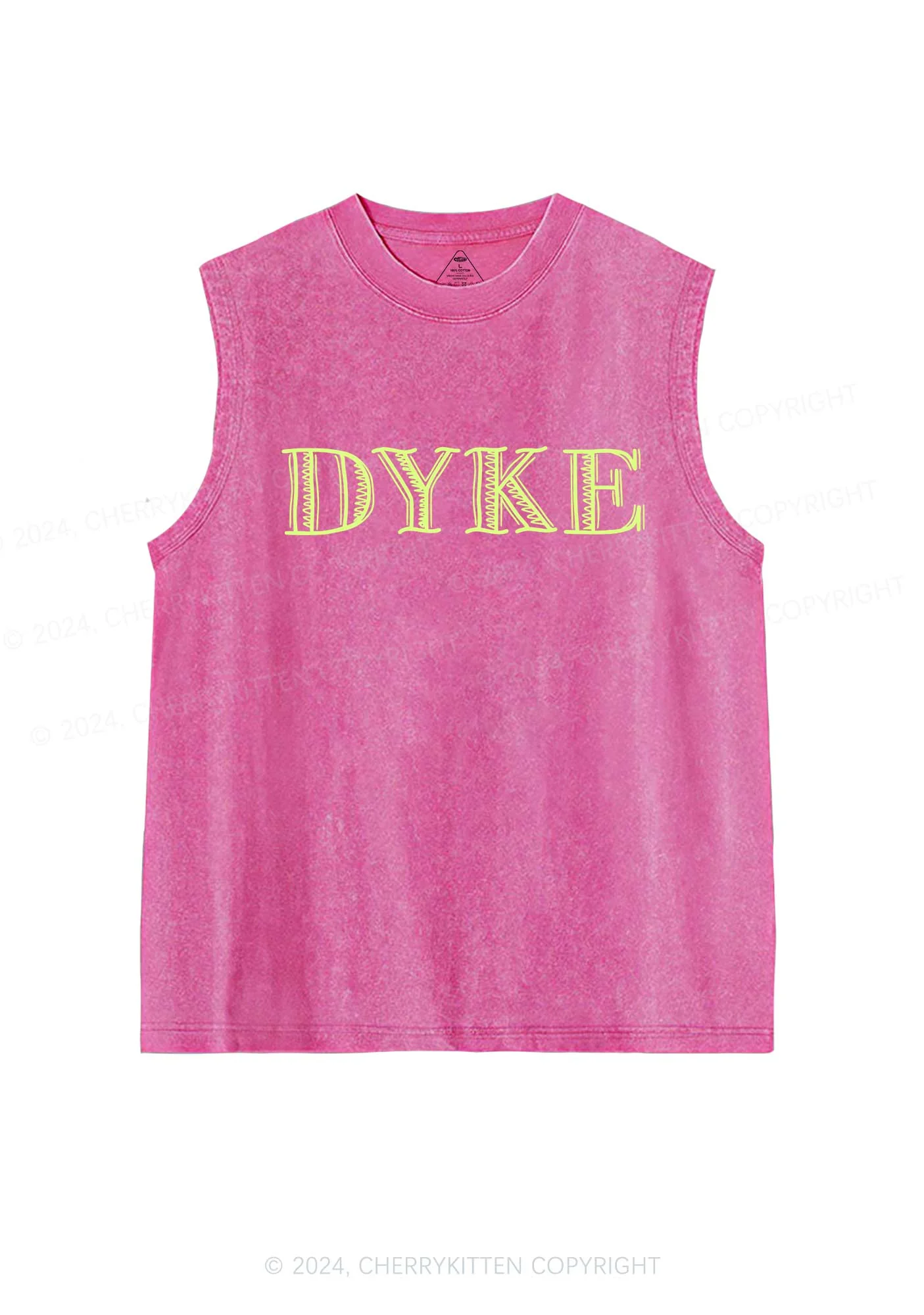 DYKE Y2K Washed Tank Cherrykitten - Image 4