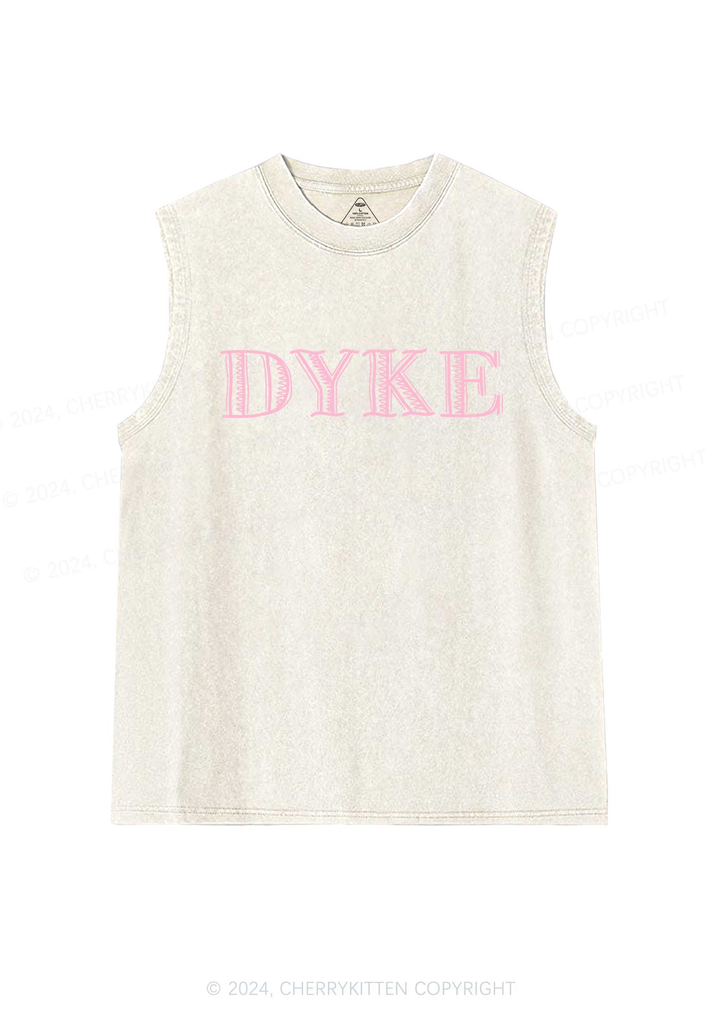 DYKE Y2K Washed Tank Cherrykitten - Image 5