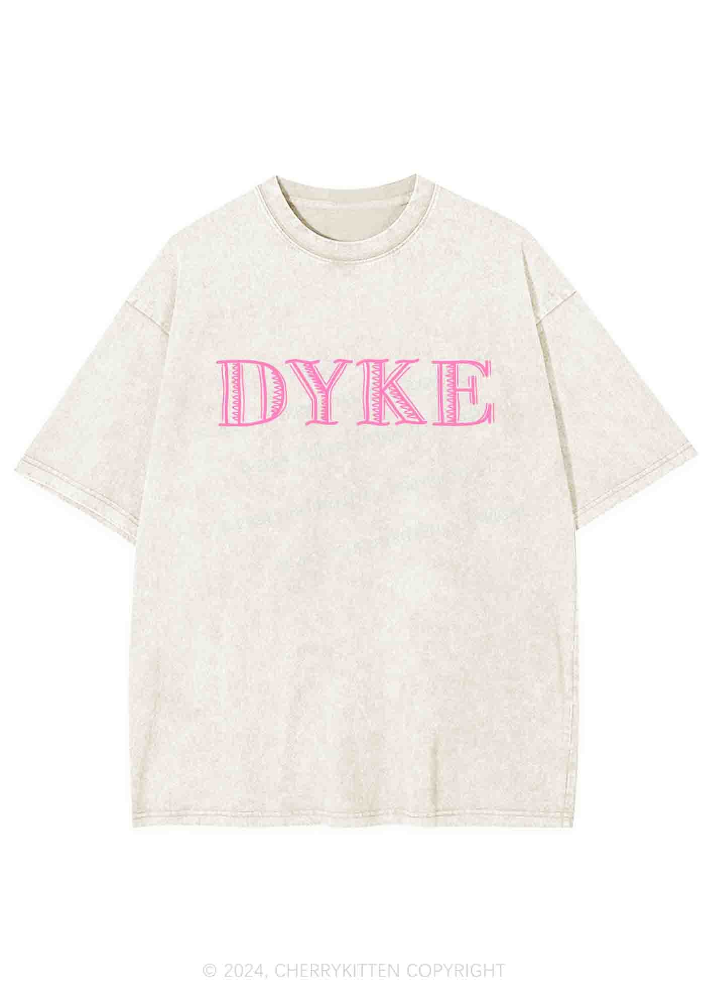 DYKE Y2K Washed Tee Cherrykitten - Image 4