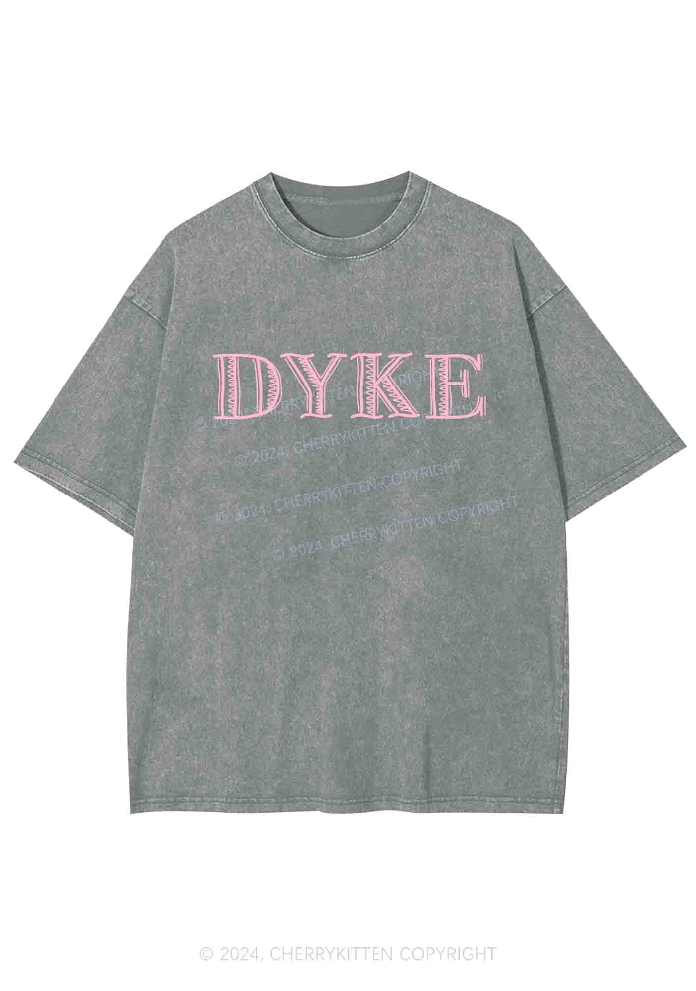 DYKE Y2K Washed Tee Cherrykitten - Image 6