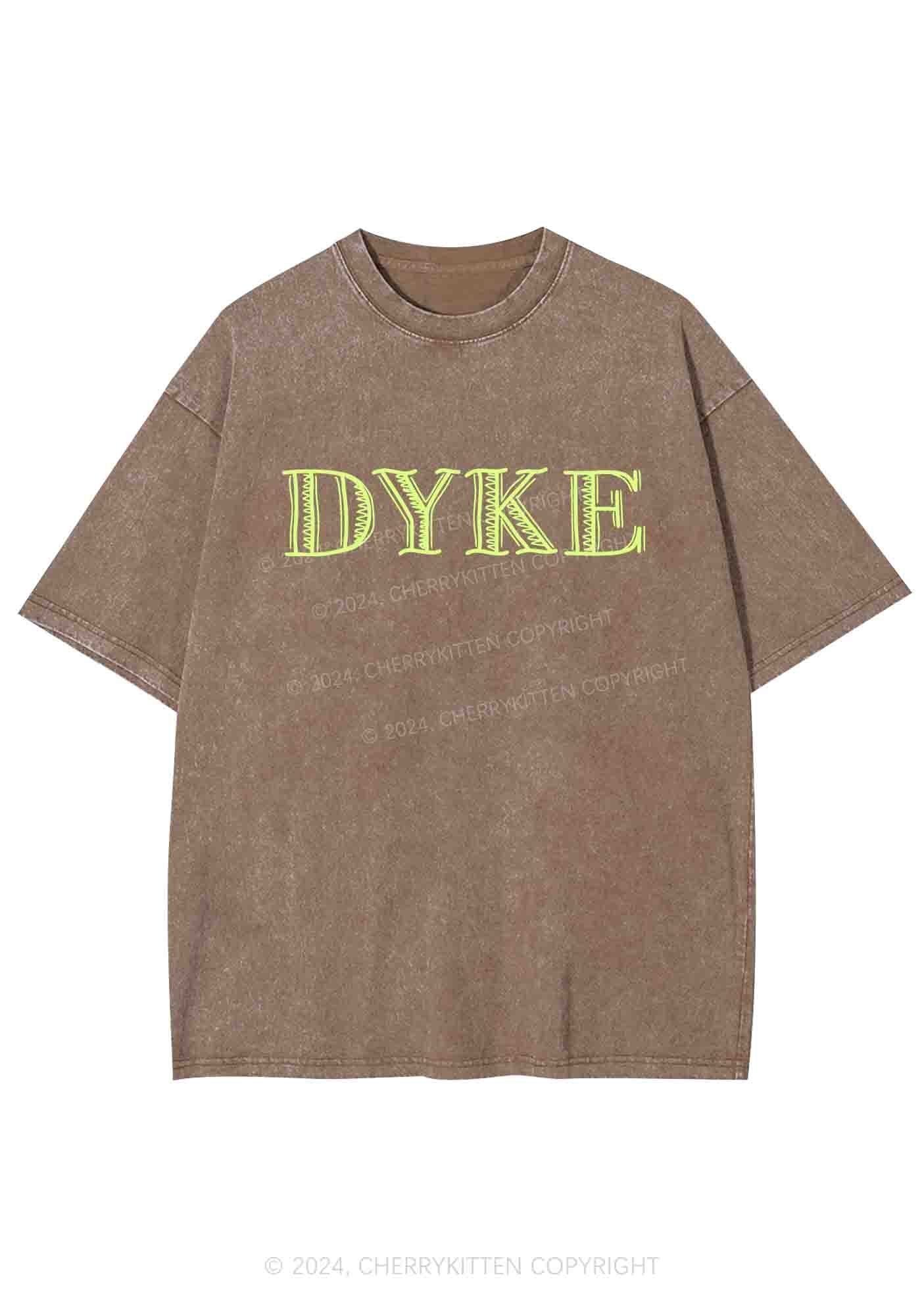 DYKE Y2K Washed Tee Cherrykitten - Image 7