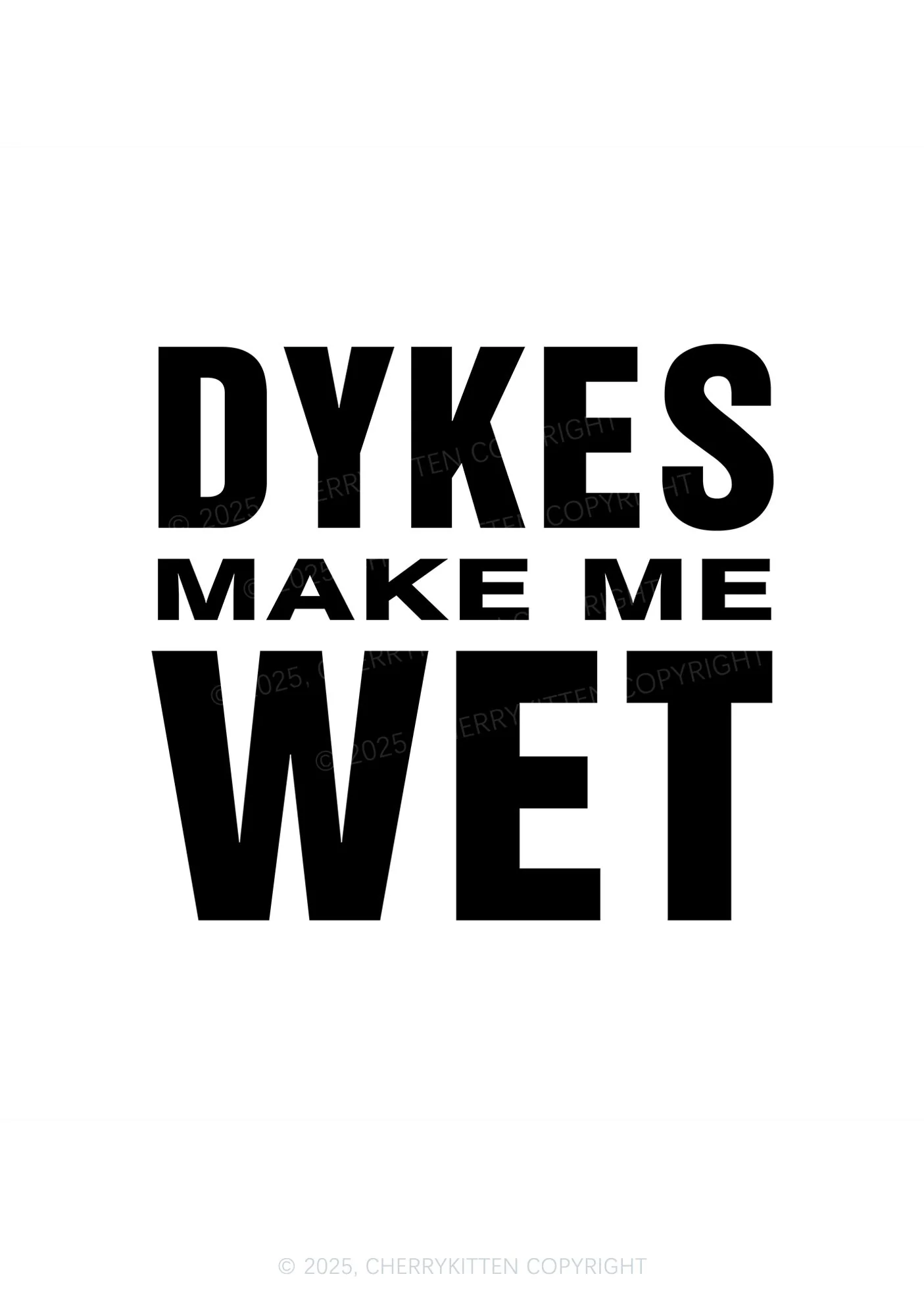 Dykes Make Me Wet Pride 1Pc Y2K Pin Badge Cherrykitten - Image 2
