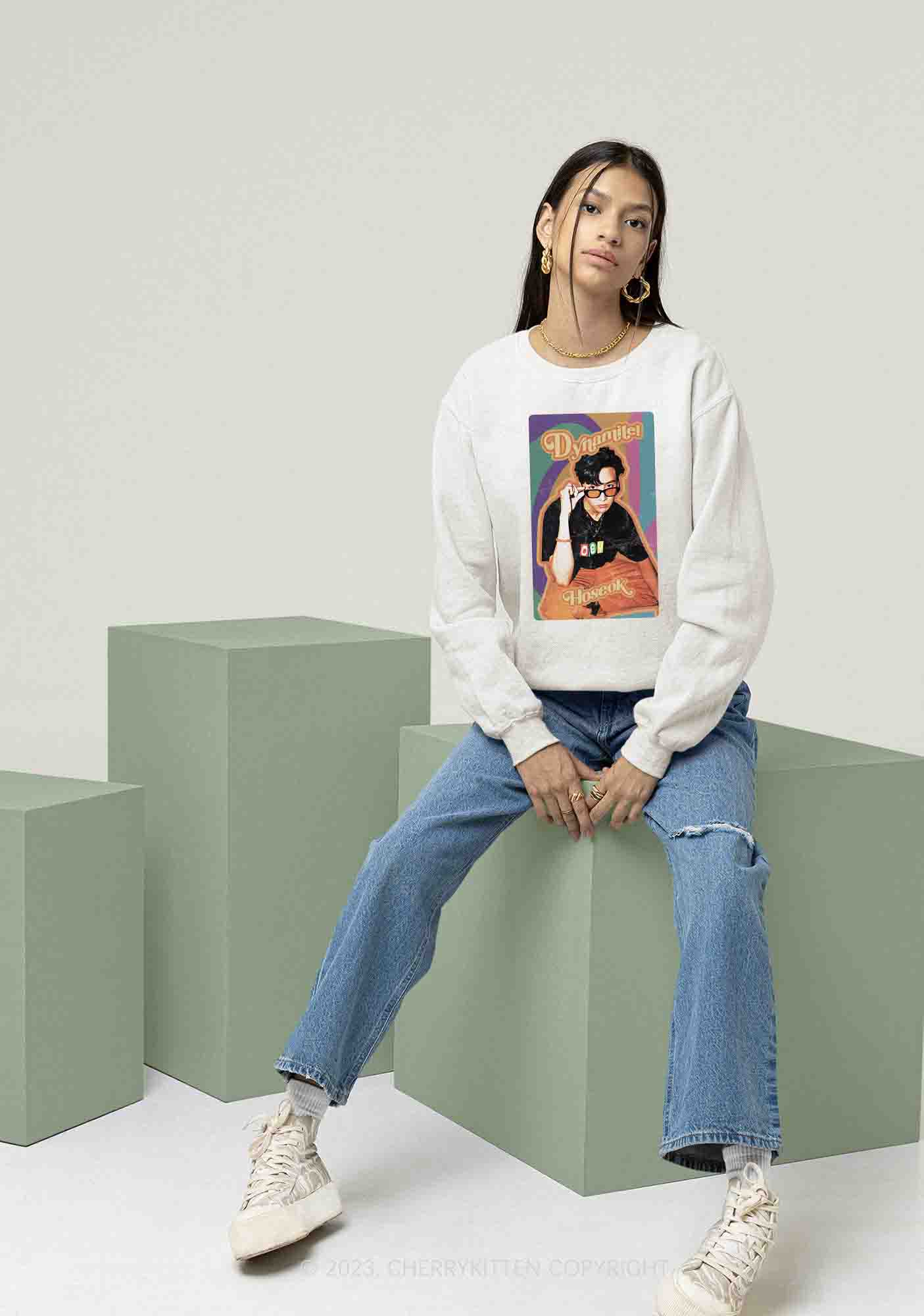 Dynamite Hoseok Kpop Y2K Sweatshirt Cherrykitten - Image 2