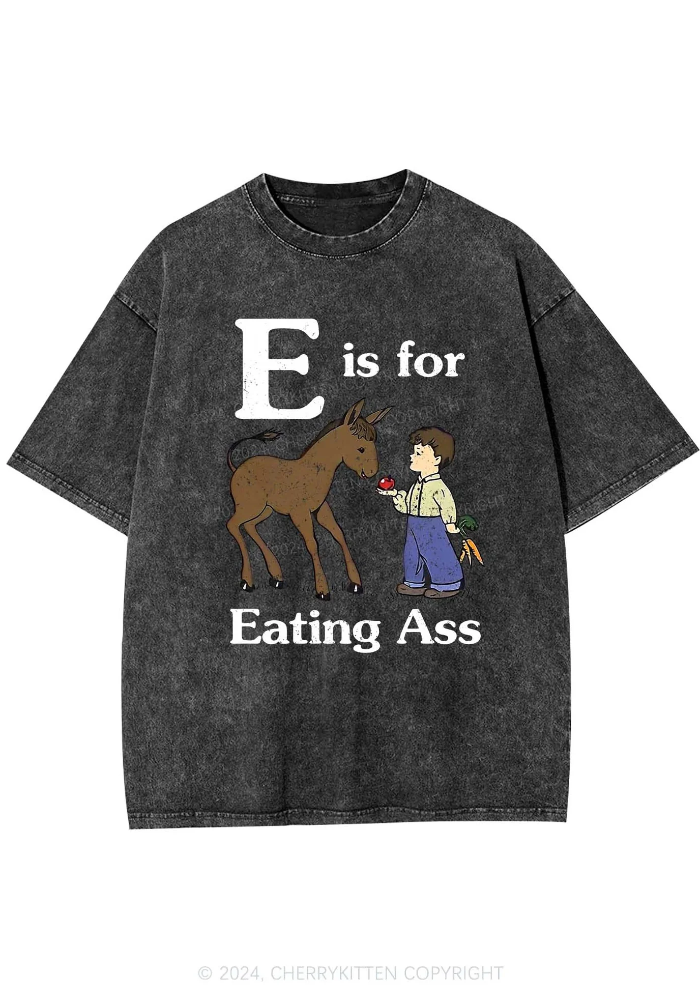 E Is For Eating Axx Y2K Washed Tee Cherrykitten - Image 3