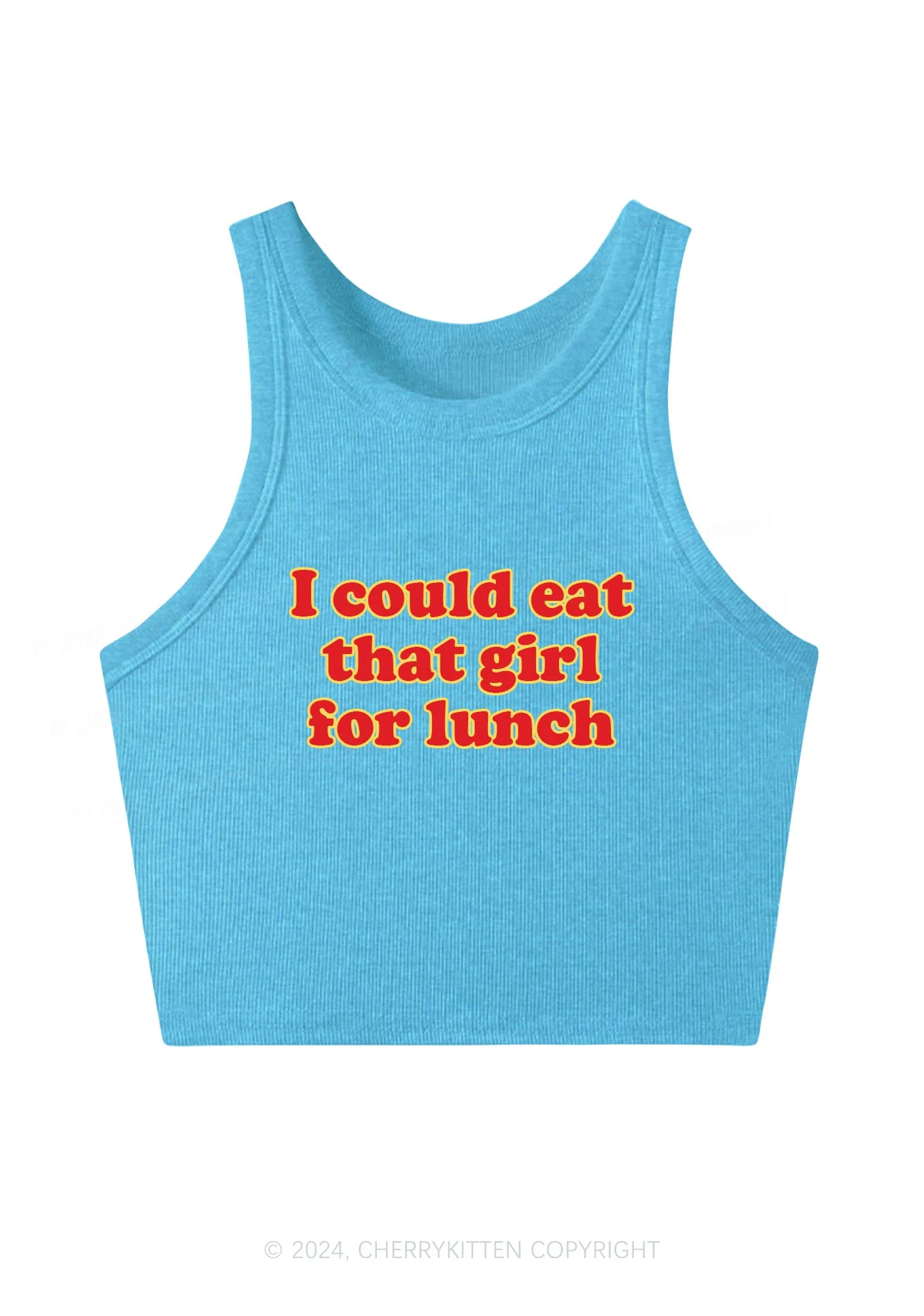 Eat Girl For Lunch Y2K Crop Tank Top Cherrykitten - Image 5