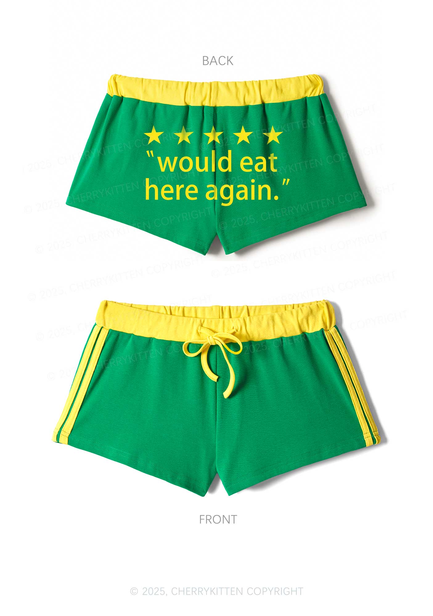 Eat Here Again Y2K Drawstring Mini Shorts Cherrykitten - Image 6