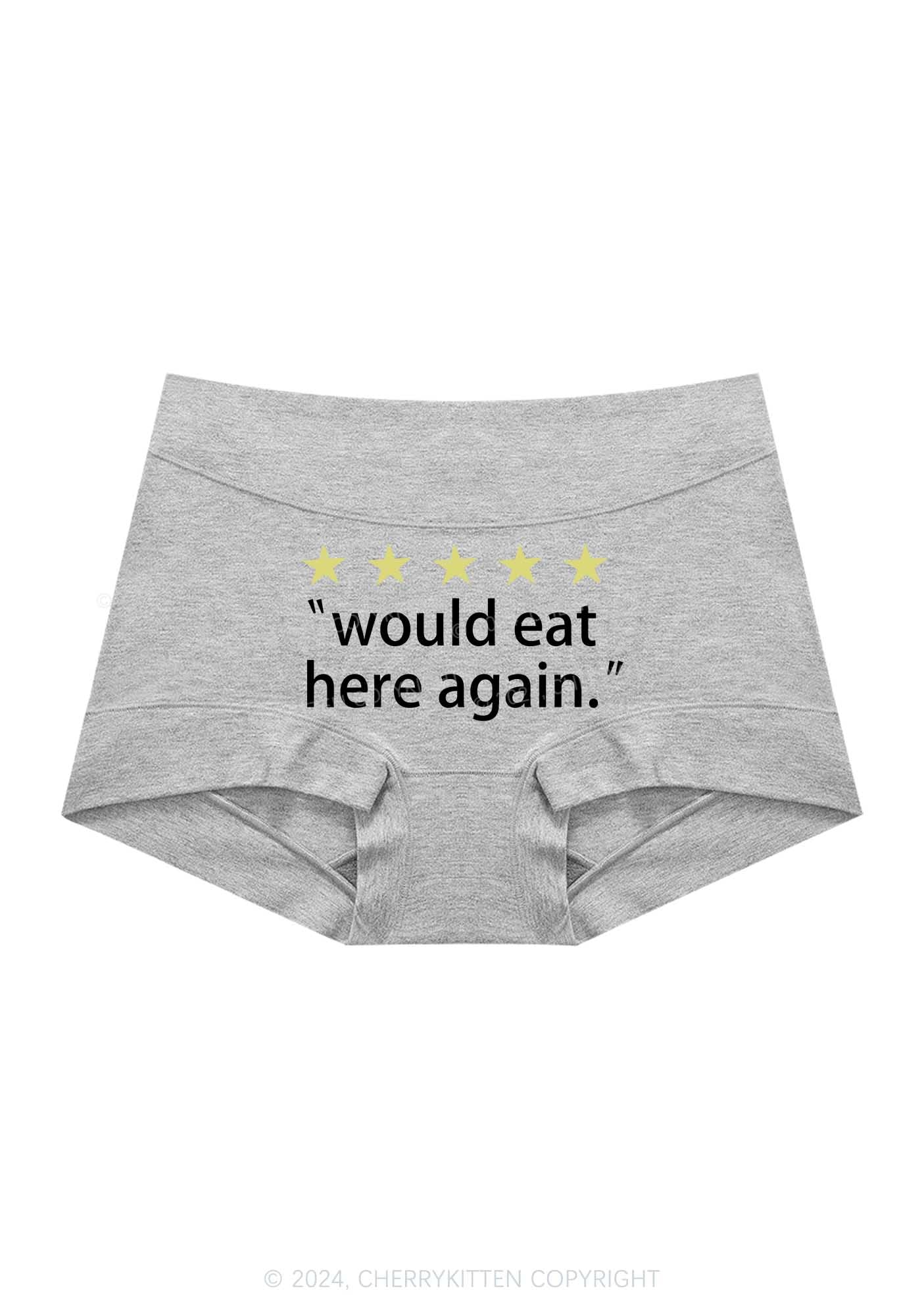 Eat Here Again Y2K Mid Rise Waist Boyshort Cherrykitten - Image 4