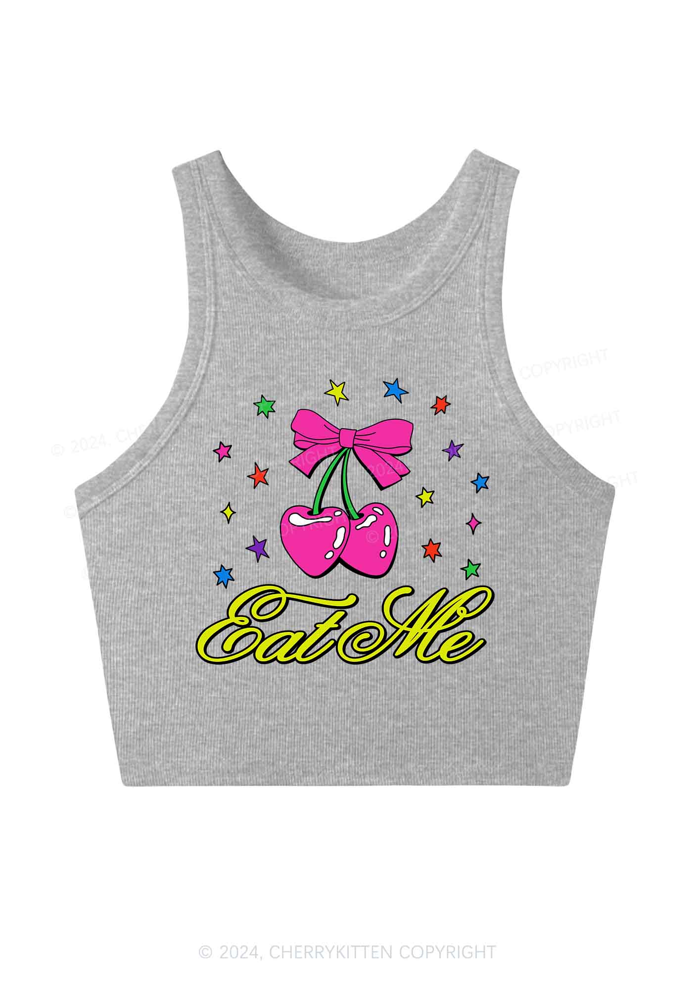 Eat Me Cherry Y2K Crop Tank Top Cherrykitten - Image 4