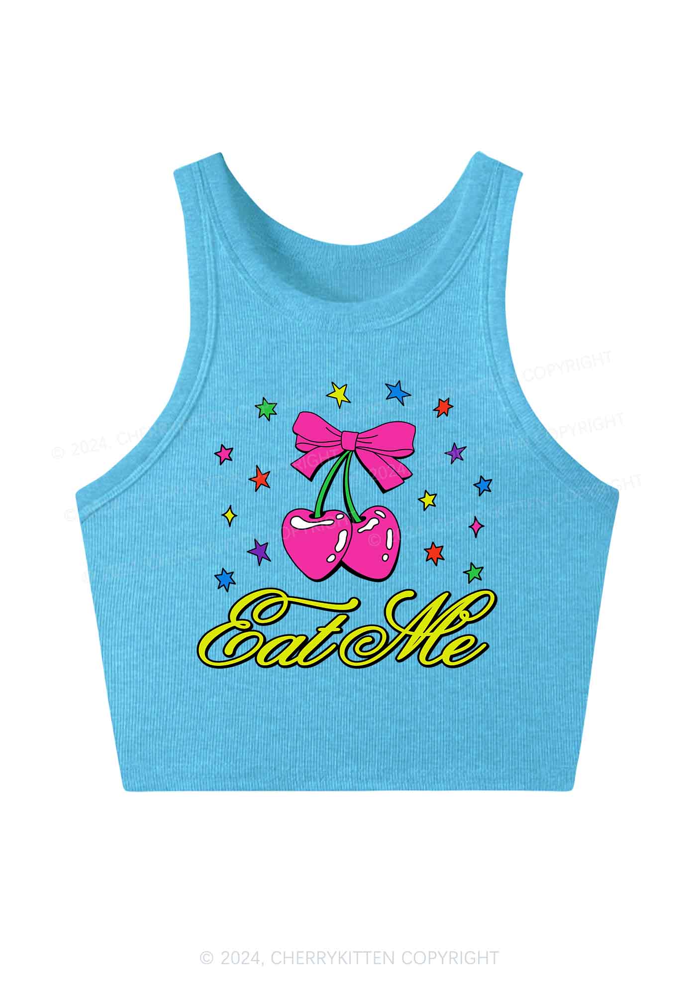 Eat Me Cherry Y2K Crop Tank Top Cherrykitten - Image 5