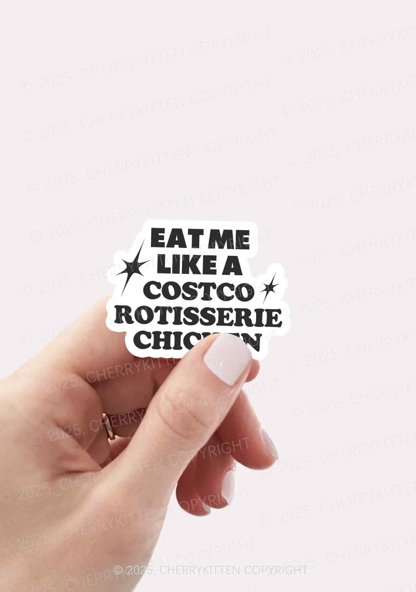 Eat Me Like Chicken Y2K Sticker Cherrykitten - Image 2