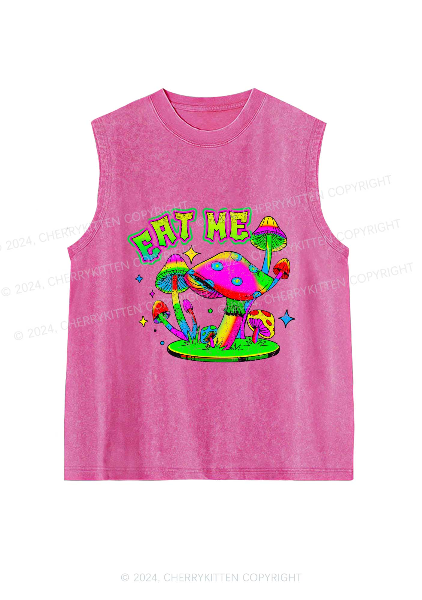 Eat Me Mushroom Y2K Washed Tank Cherrykitten - Image 3