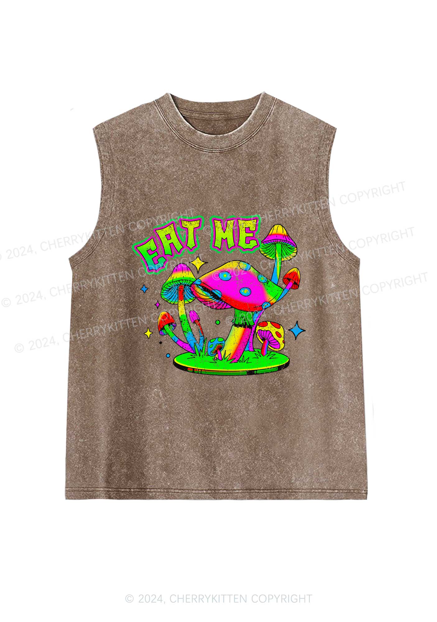 Eat Me Mushroom Y2K Washed Tank Cherrykitten - Image 6