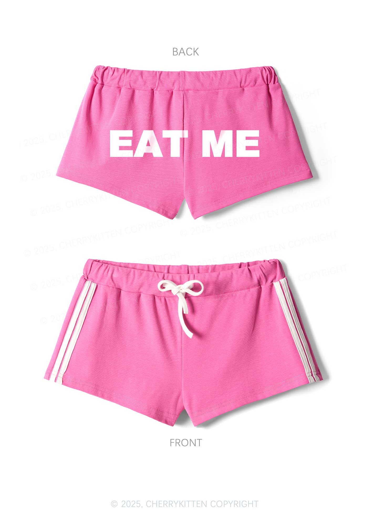 Eat Me Y2K Drawstring Mini Shorts Cherrykitten - Image 3