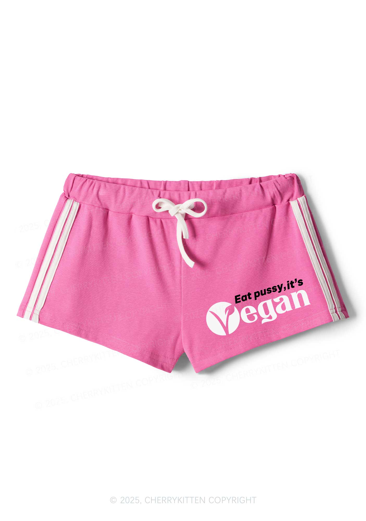 Eat Puxxy Its Vegan Y2K Drawstring Mini Shorts Cherrykitten - Image 6