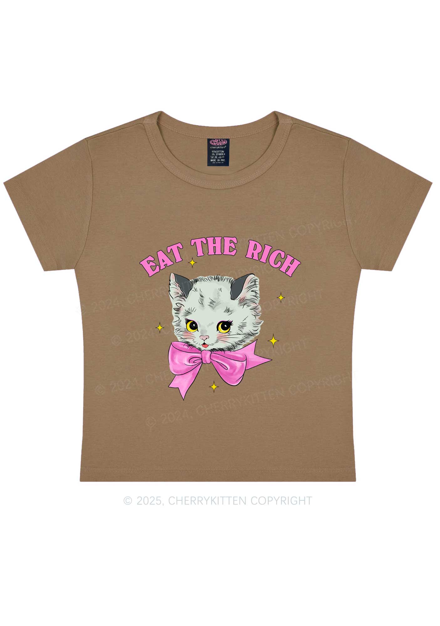 Eat Rich Cat Y2K Baby Tee Cherrykitten - Image 10