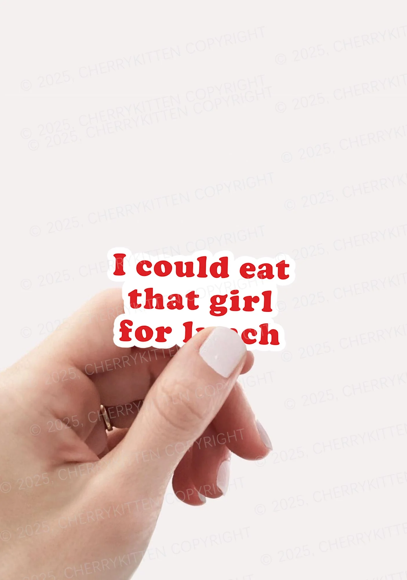 Eat That Girl For Lunch Pride 1Pc Y2K Sticker Cherrykitten - Image 2