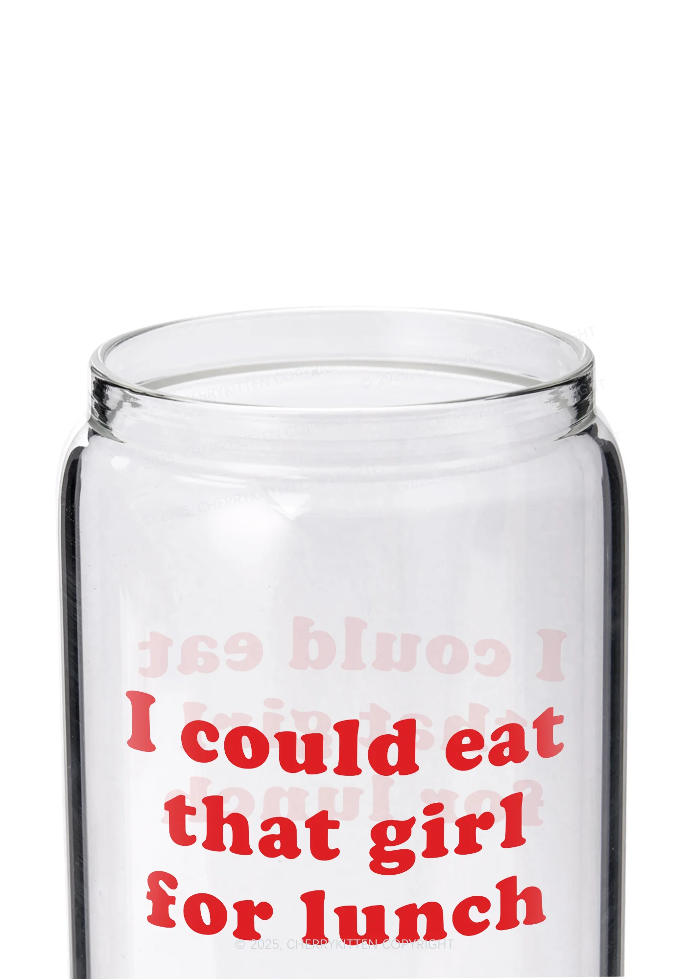 Eat That Girl For Lunch Pride Y2K Printed Glass Cup Cherrykitten - Image 2