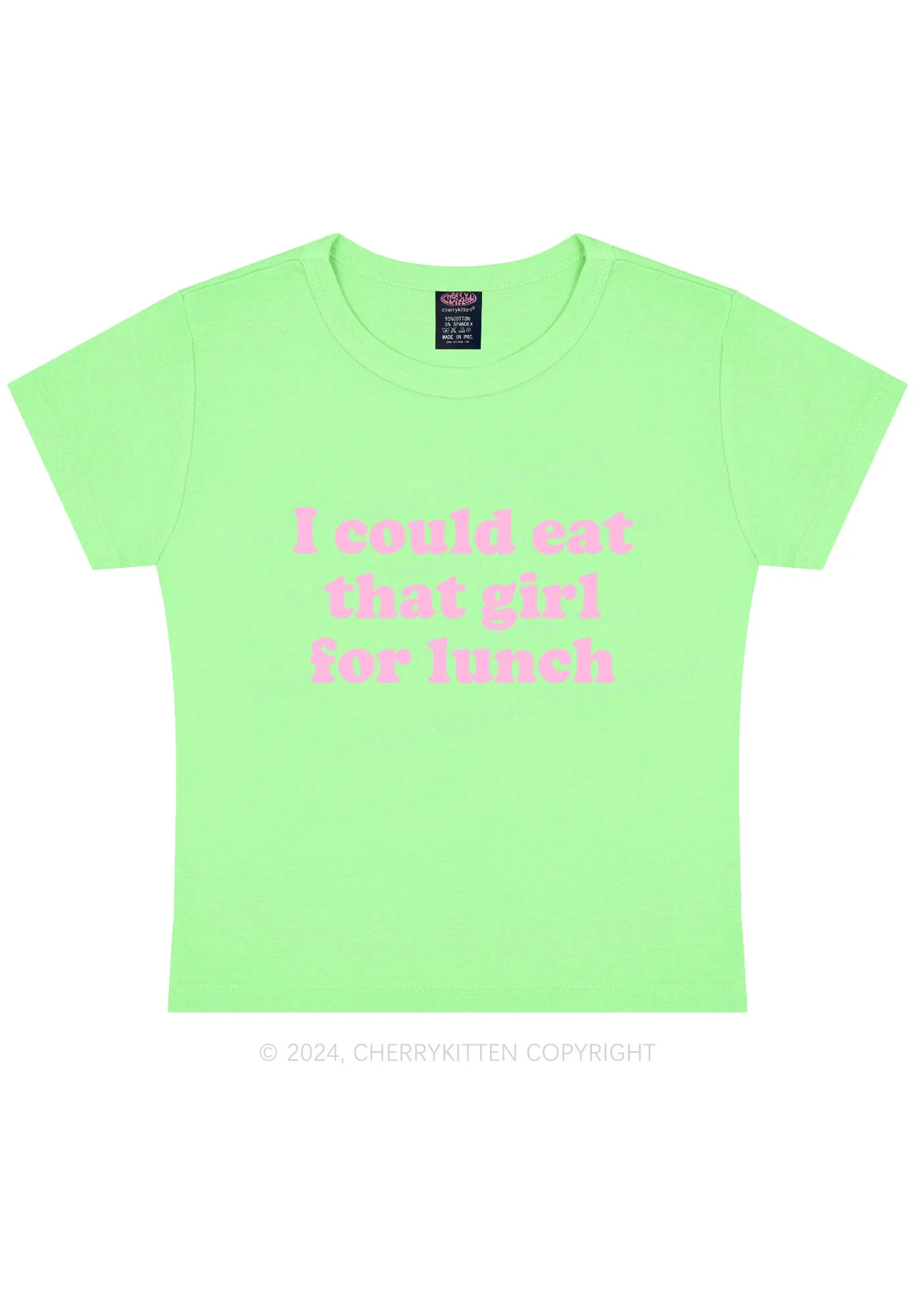 Eat That Girl For Lunch Y2K Baby Tee Cherrykitten - Image 11