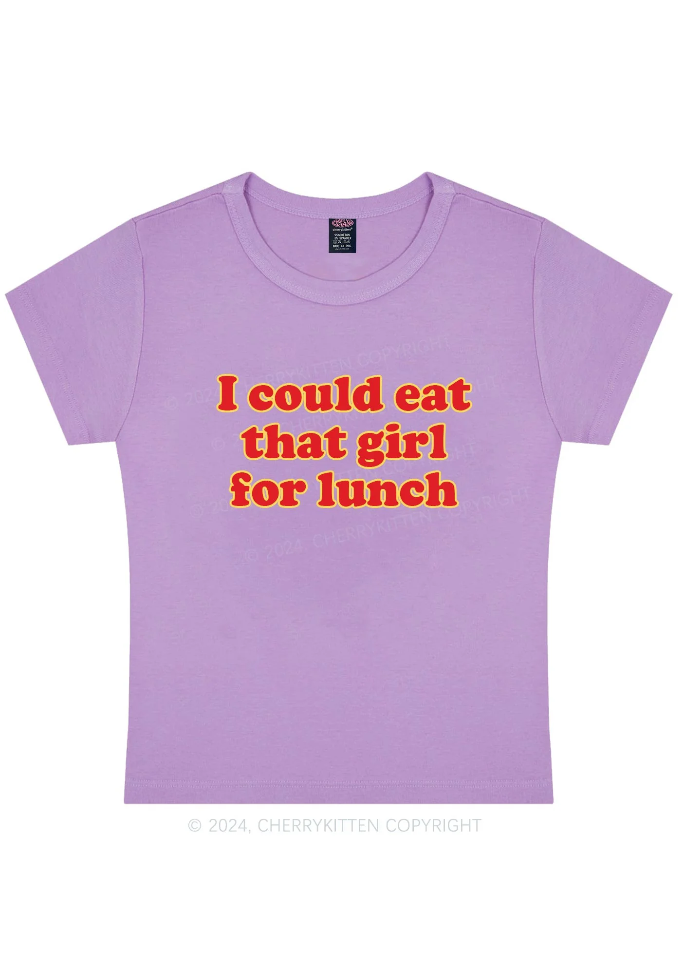 Eat That Girl For Lunch Y2K Baby Tee Cherrykitten - Image 7