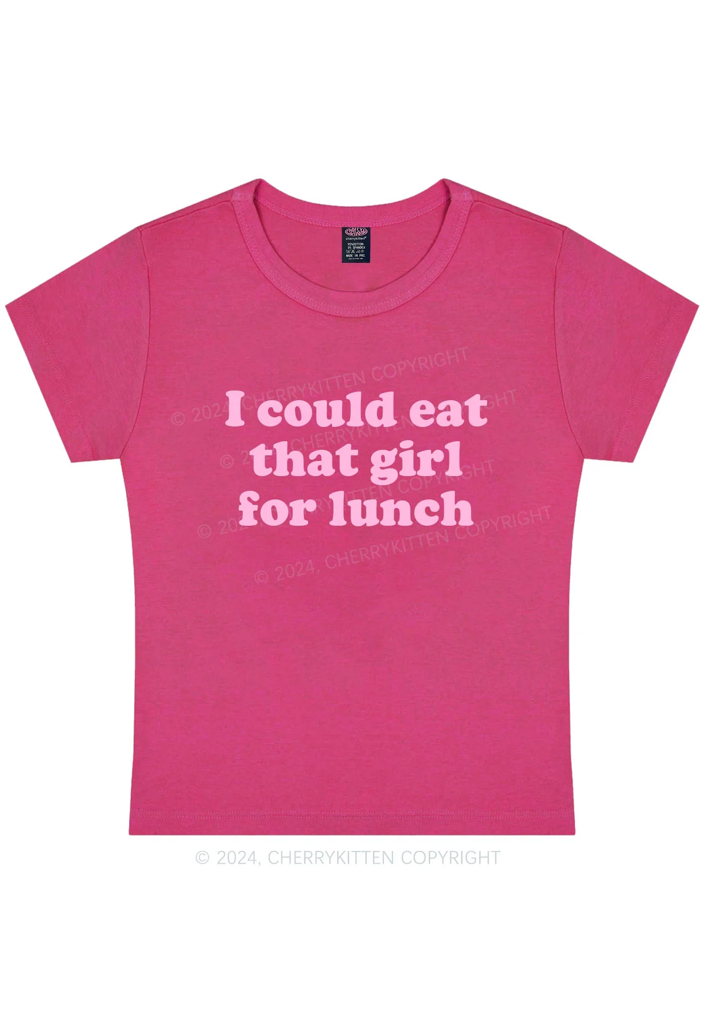 Eat That Girl For Lunch Y2K Baby Tee Cherrykitten - Image 8
