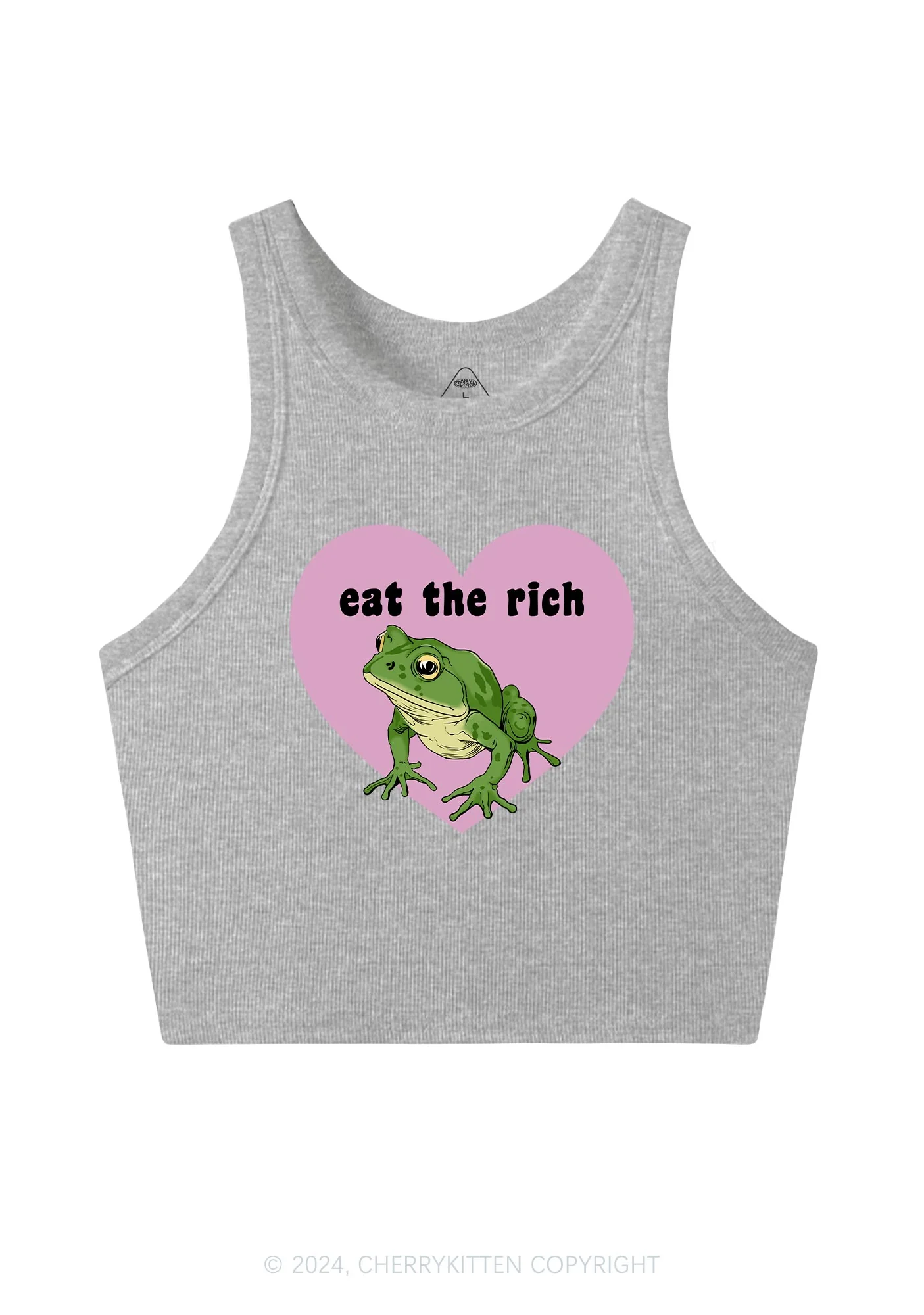 Eat The Rich Frog Y2K Crop Tank Top Cherrykitten - Image 5