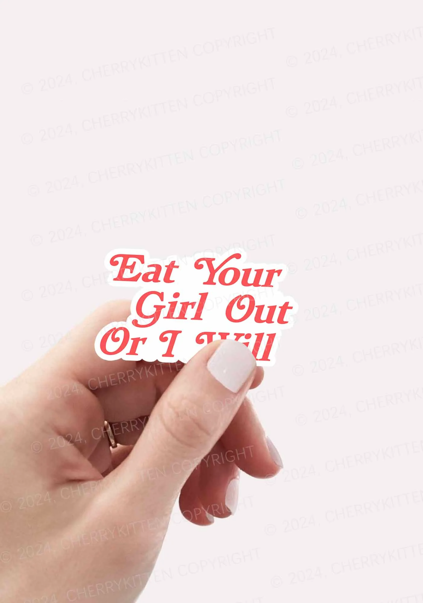 Eat Your Girl Out 1Pc Y2K Sticker Cherrykitten - Image 2