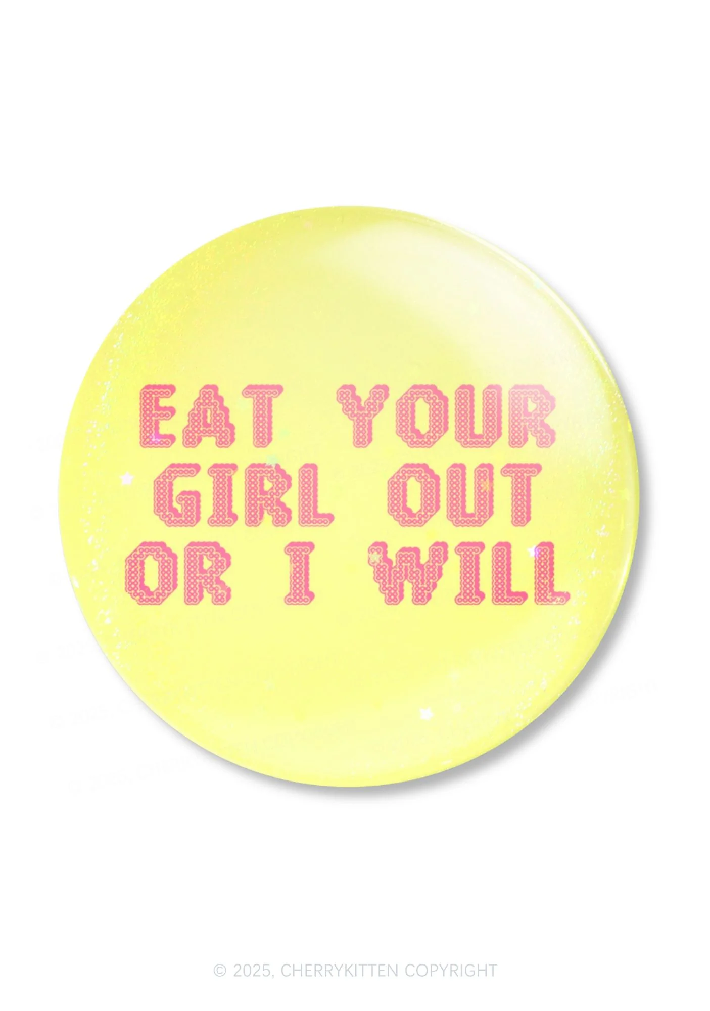 Eat Your Girl Out Pride 1Pc Y2K Pin Badge Cherrykitten - Image 2