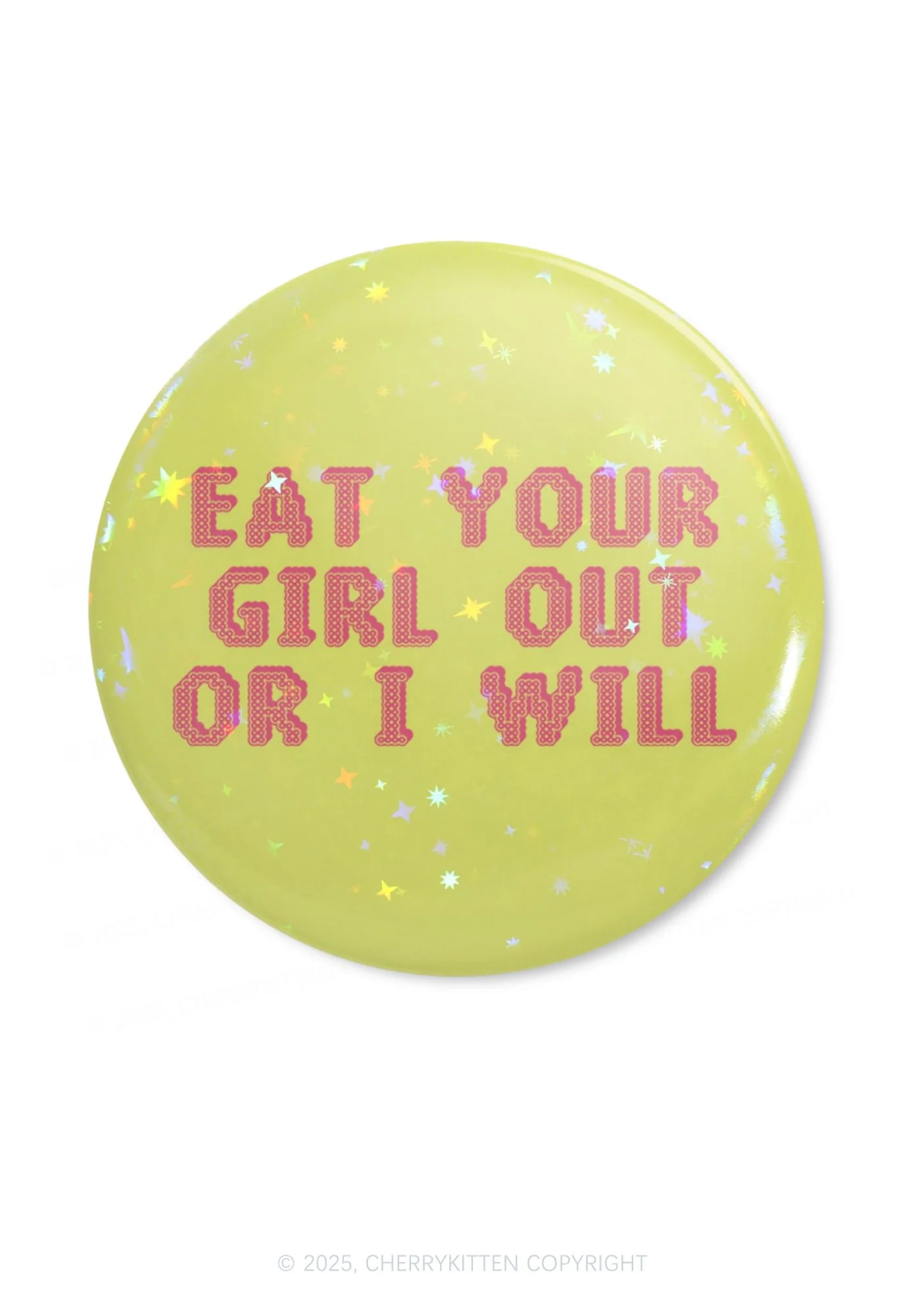 Eat Your Girl Out Pride 1Pc Y2K Pin Badge Cherrykitten - Image 3