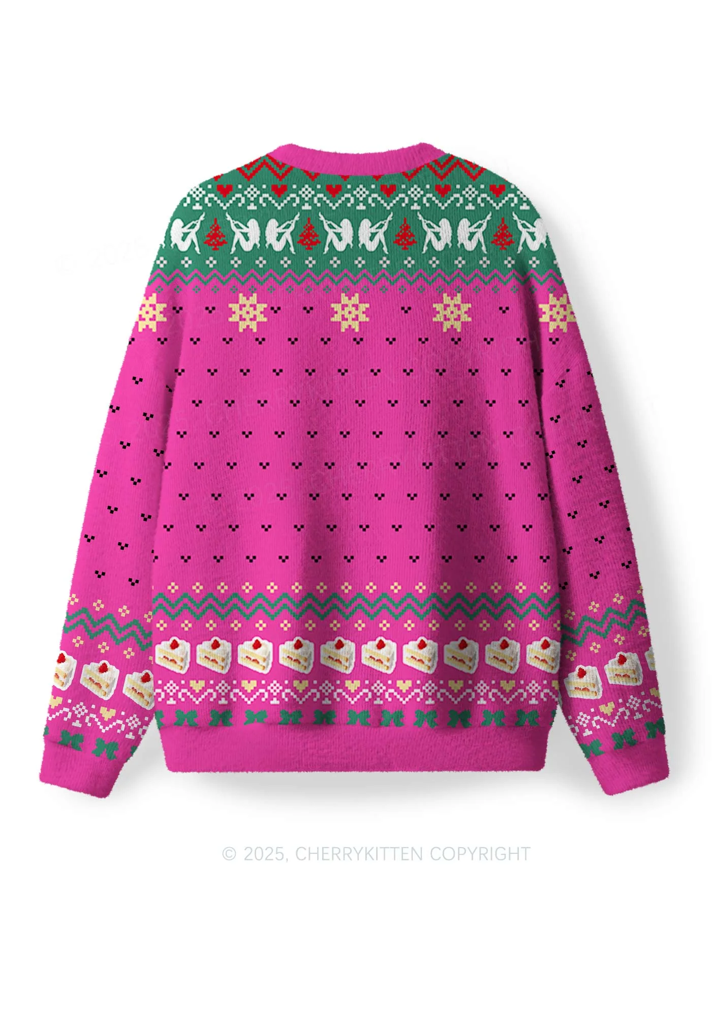 Eat Your Girl Out Pride Y2K Christmas Knit Sweatshirt Cherrykitten - Image 3