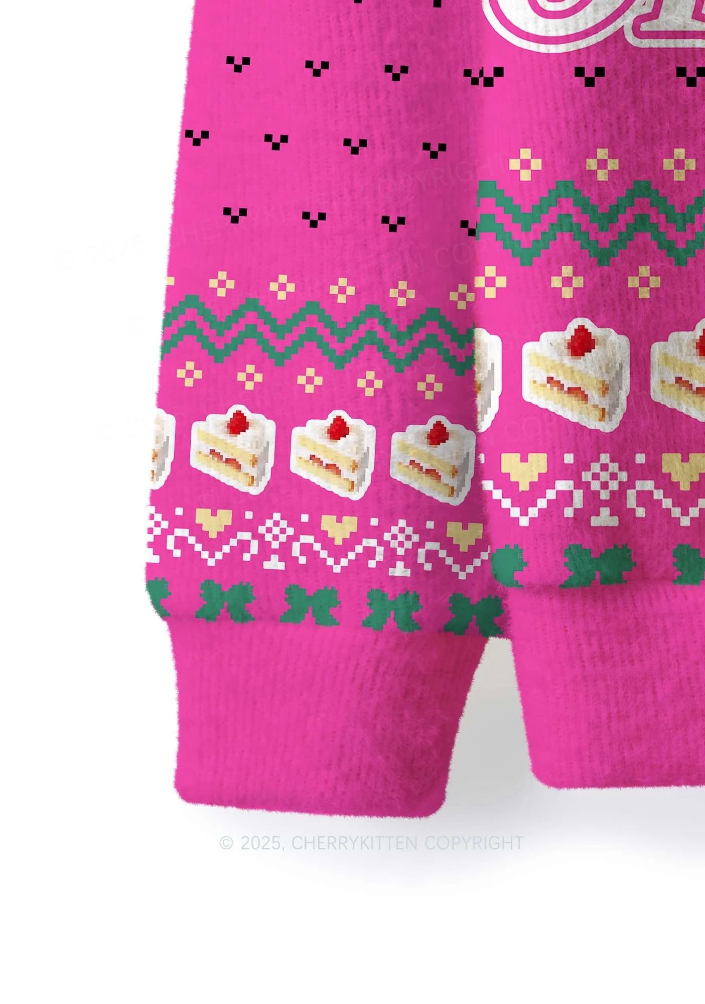 Eat Your Girl Out Pride Y2K Christmas Knit Sweatshirt Cherrykitten - Image 4