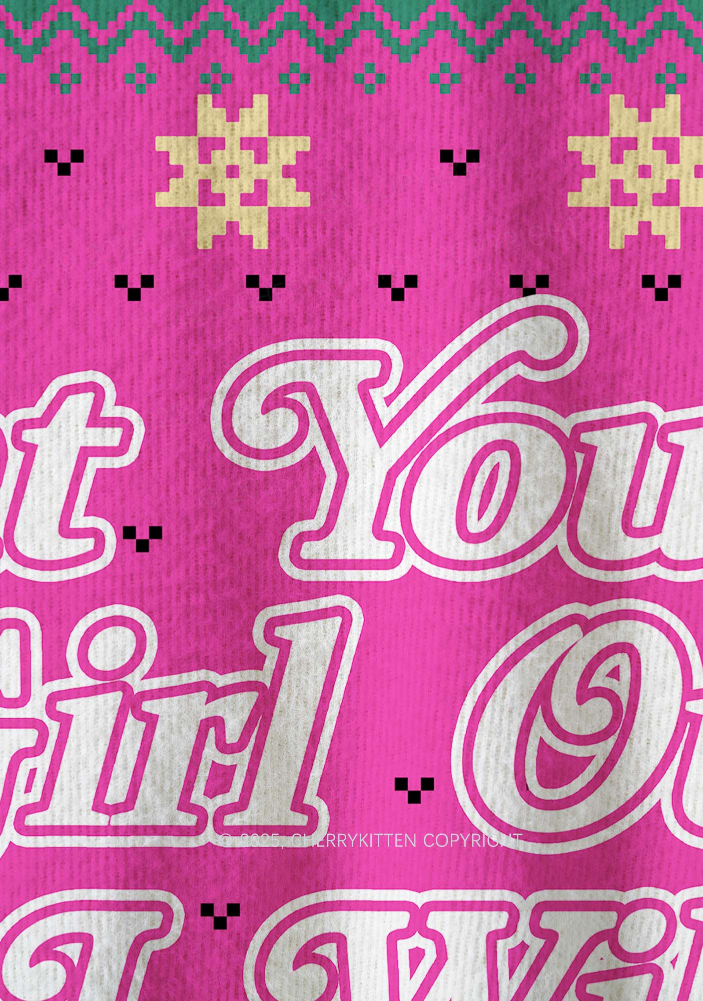 Eat Your Girl Out Pride Y2K Christmas Knit Sweatshirt Cherrykitten - Image 6