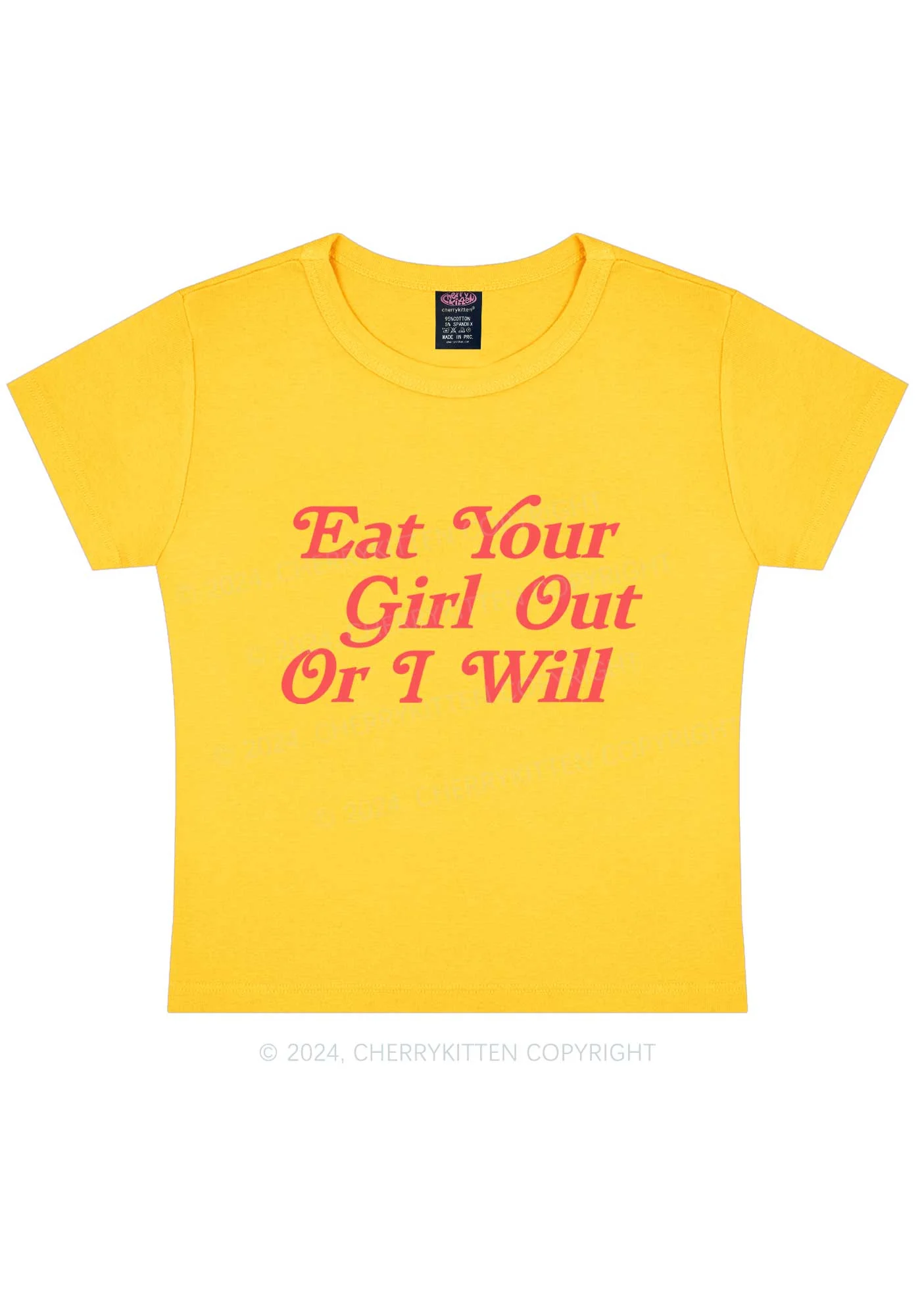 Eat Your Girl Out Y2K Baby Tee Cherrykitten - Image 10