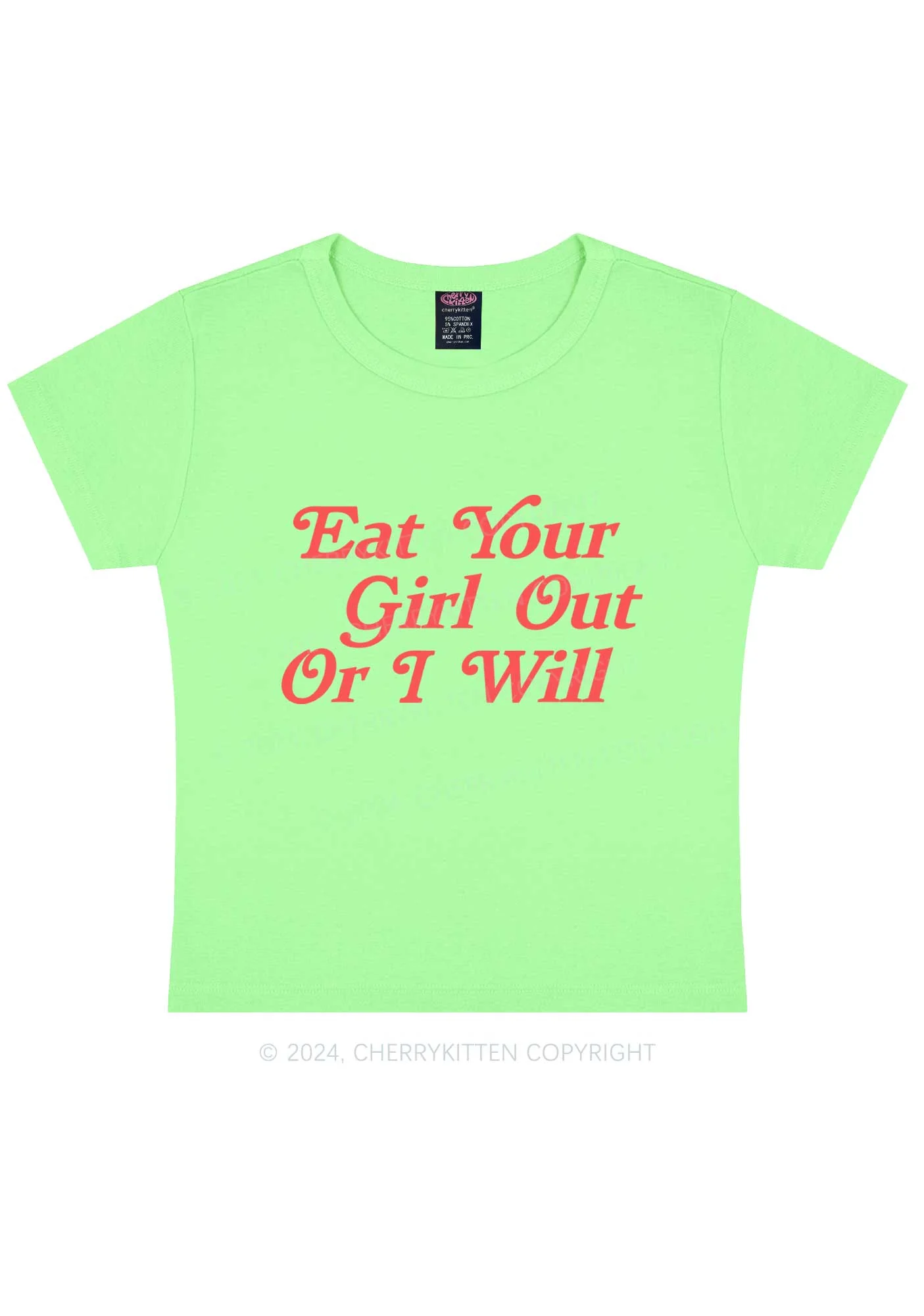 Eat Your Girl Out Y2K Baby Tee Cherrykitten - Image 13
